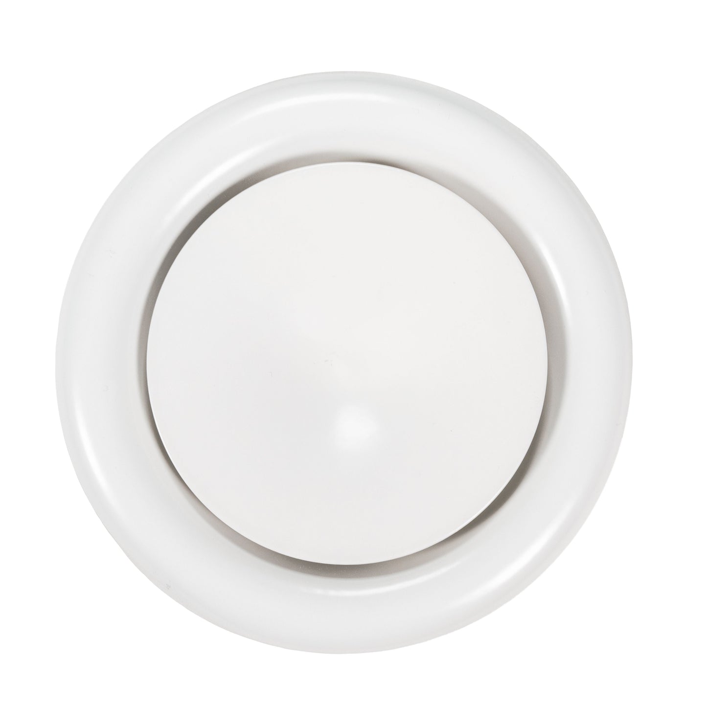 White Metal Extract Ceiling Valve 125mm - Anemostat SV for Home and Garden Use