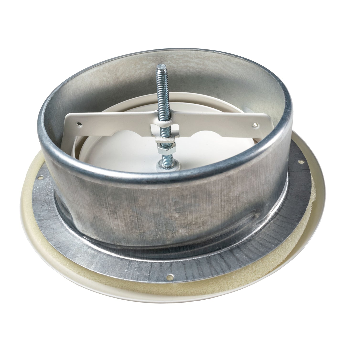White Metal Extract Ceiling Valve 125mm - Anemostat SV for Home and Garden Use