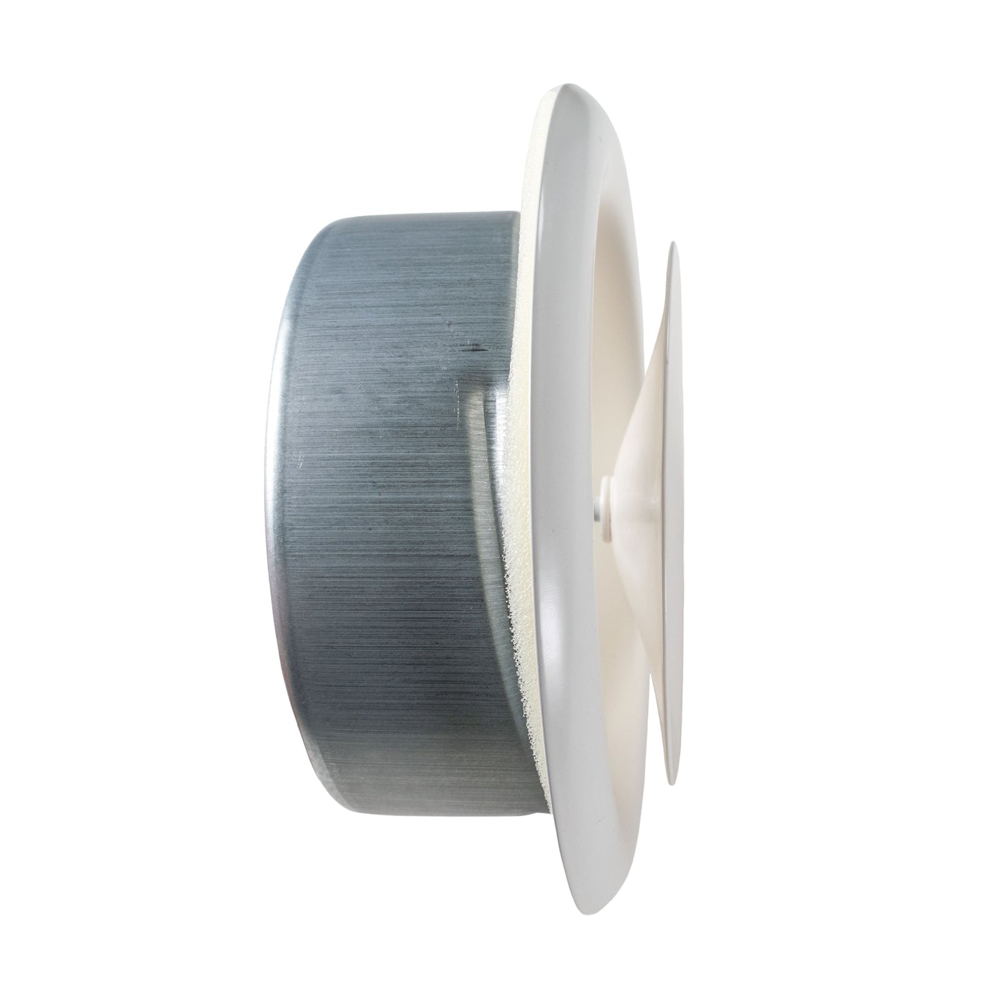 White Metal Extract Ceiling Valve 125mm - Anemostat SV for Home and Garden Use
