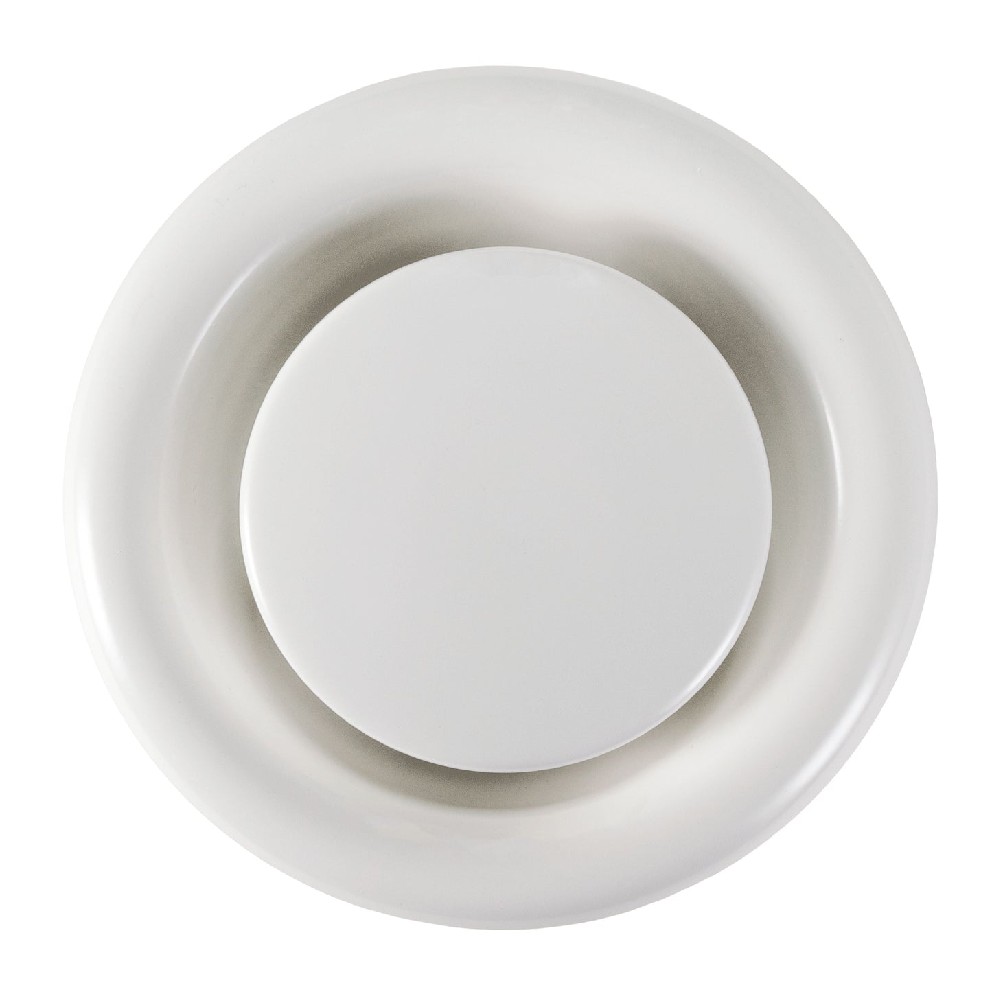 White Metal Extract Ceiling Valve 125mm - Anemostat EV for Home and Garden Use