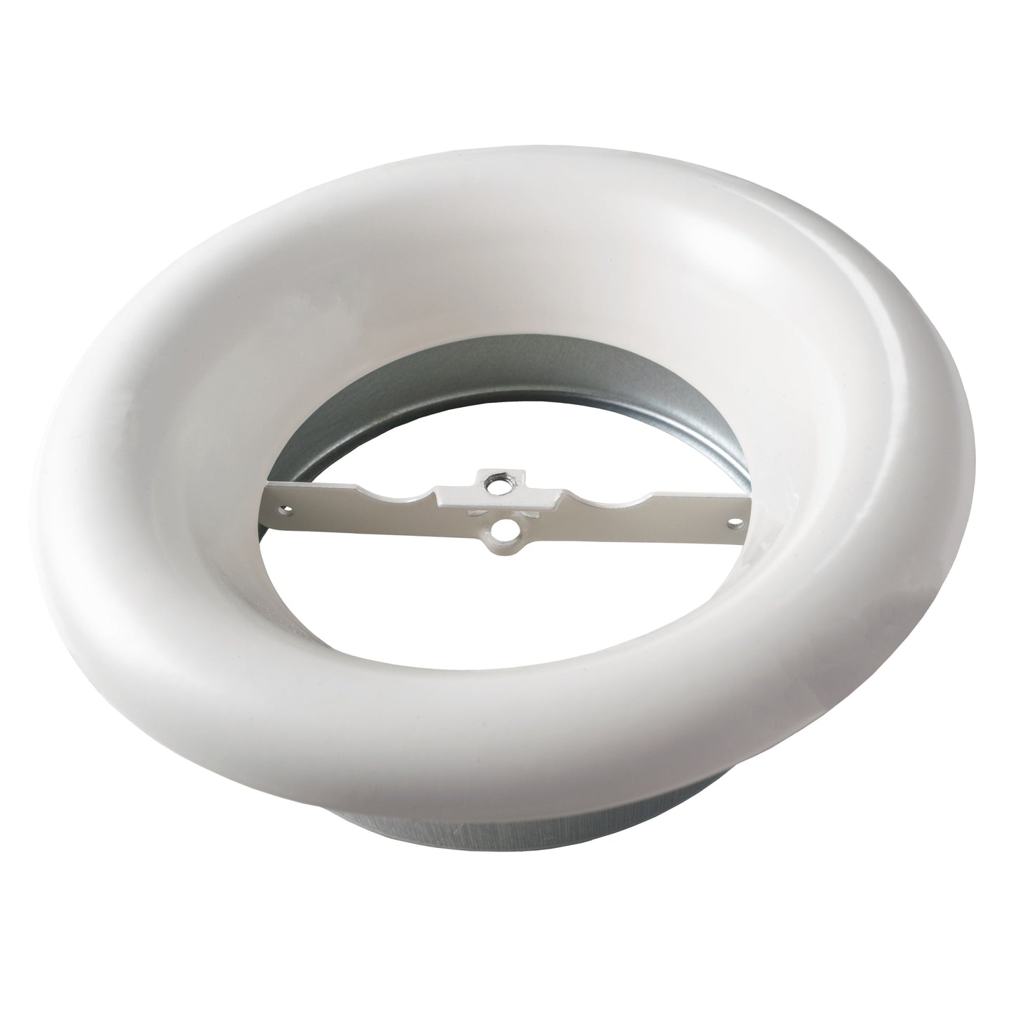 White Metal Extract Ceiling Valve 125mm - Anemostat EV for Home and Garden Use