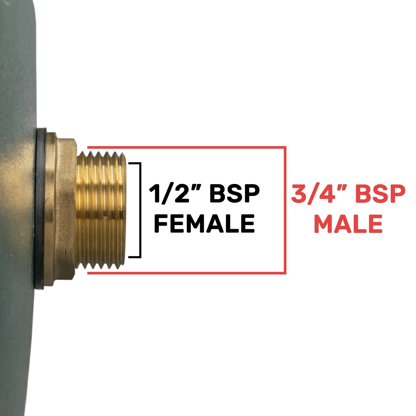 AP Supplies Water Butt Brass Kit 3/4" with Lever Tap Hose Barb and Side Lock