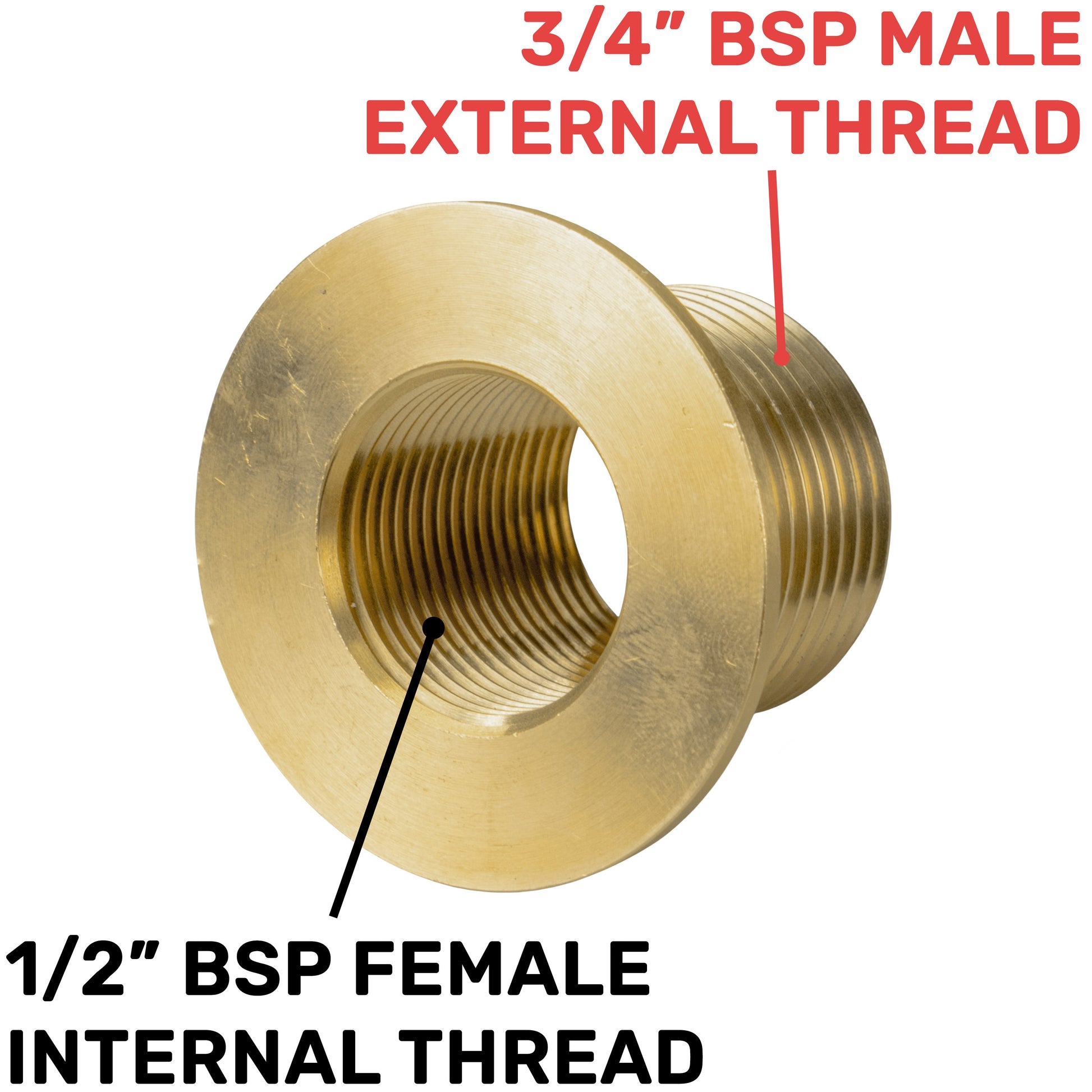 AP Supplies Water Butt Brass 3/4" BSP Male - 1/2" BSP Female and Drill Bit