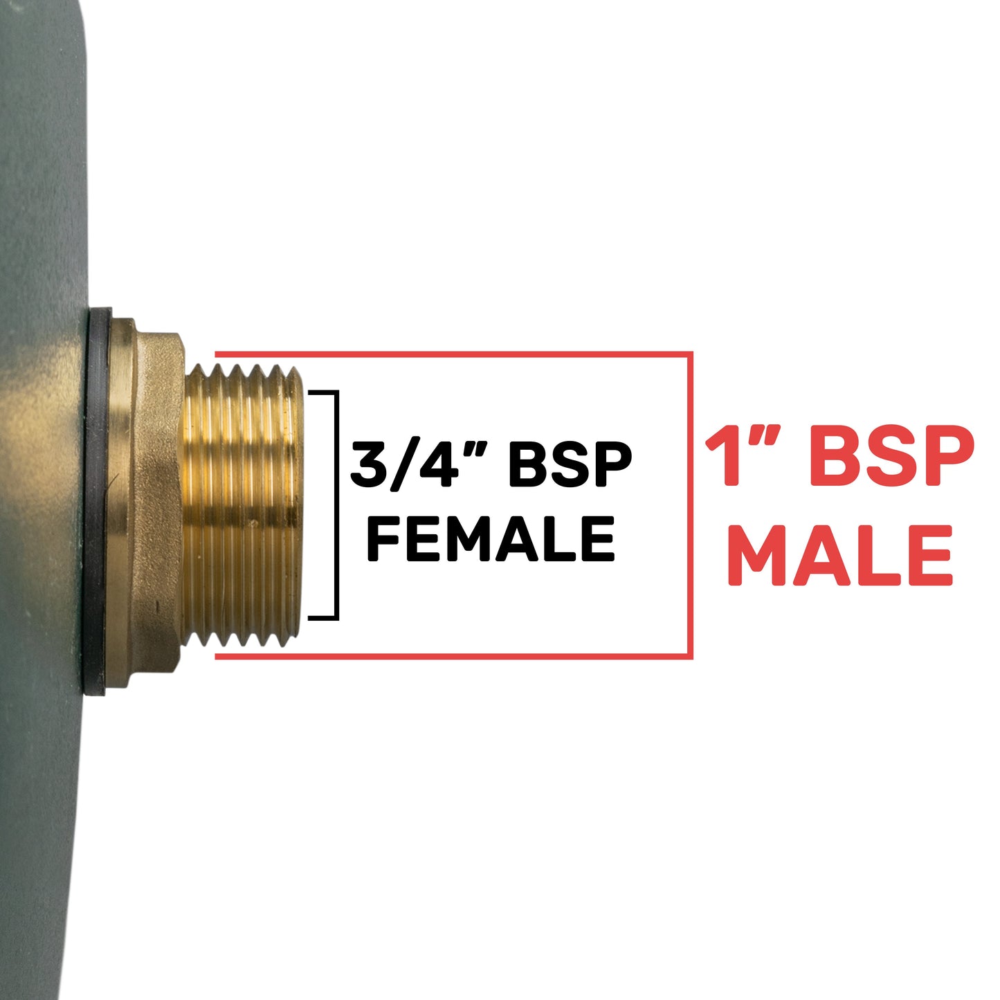 AP Supplies Water Butt Brass 1" BSP Male - 3/4" BSP Female and Drill Bit