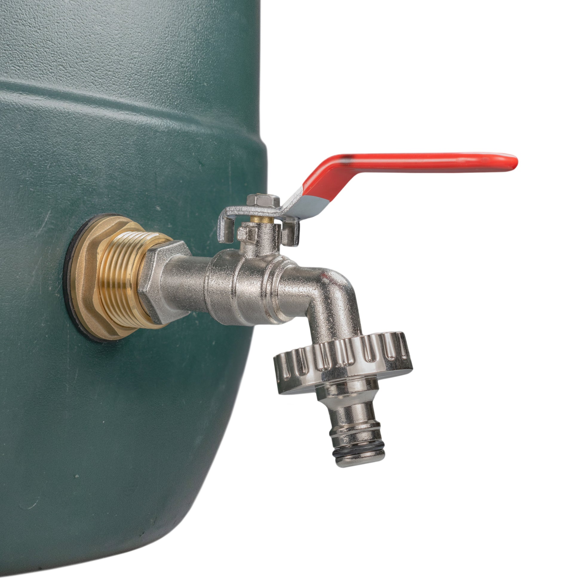 AP Supplies Water Butt Brass Kit 3/4" with Quick Connect Lever Tap and Drill Bit