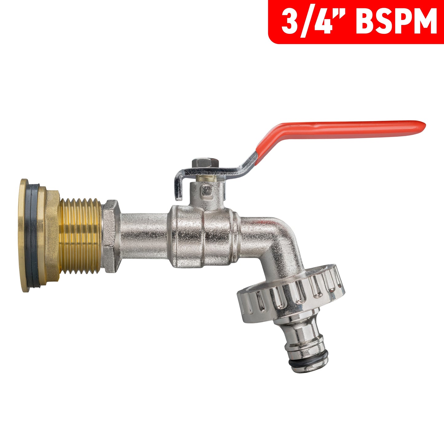 AP Supplies Water Butt Brass Kit 3/4" with Quick Connect Lever Tap and Drill Bit