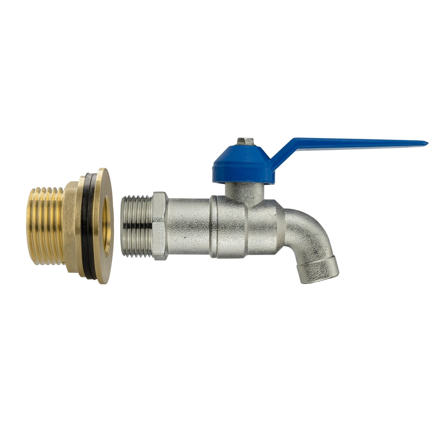 Water Butt Brass Kit 3/4in with Simple Lever Tap Brass Water Fitting Tap Adapter
