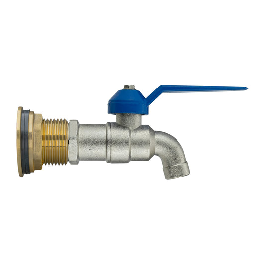 Water Butt Brass Kit 3/4in with Simple Lever Tap Brass Water Fitting Tap Adapter