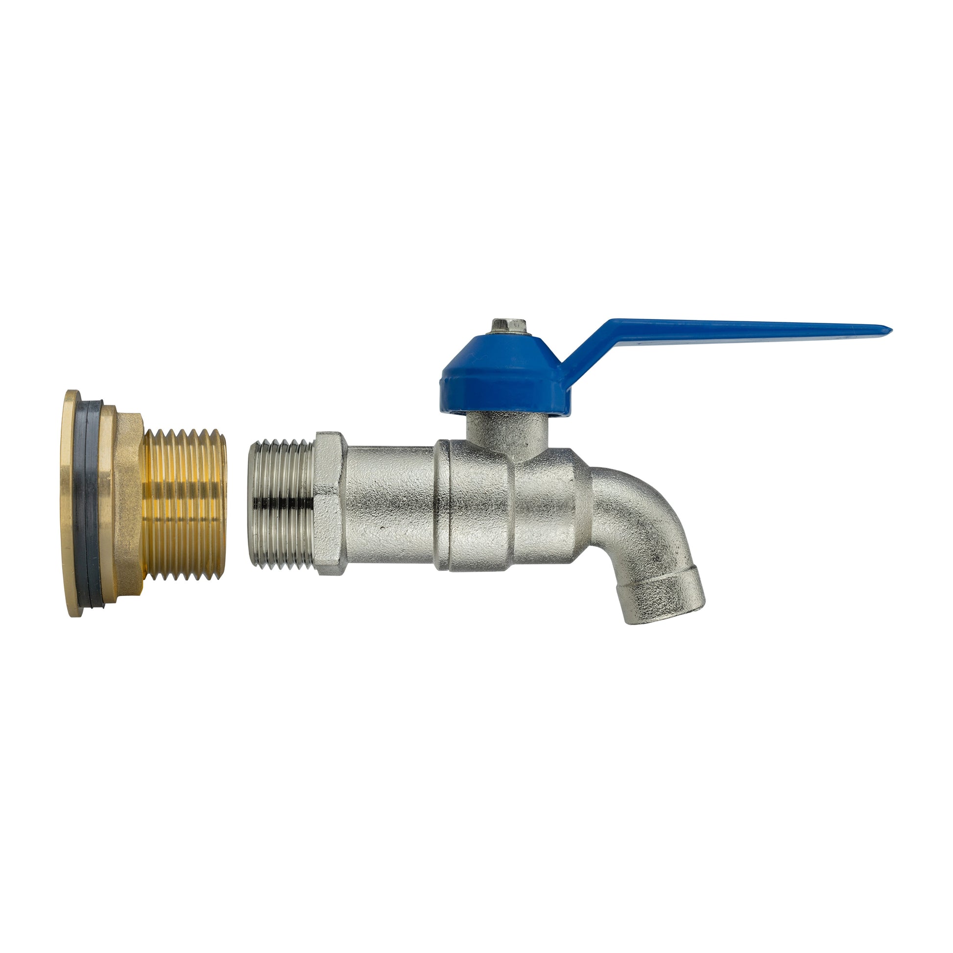 AP Supplies Water Butt Brass Kit 3/4" with Simple Lever Tap and Drill Bit