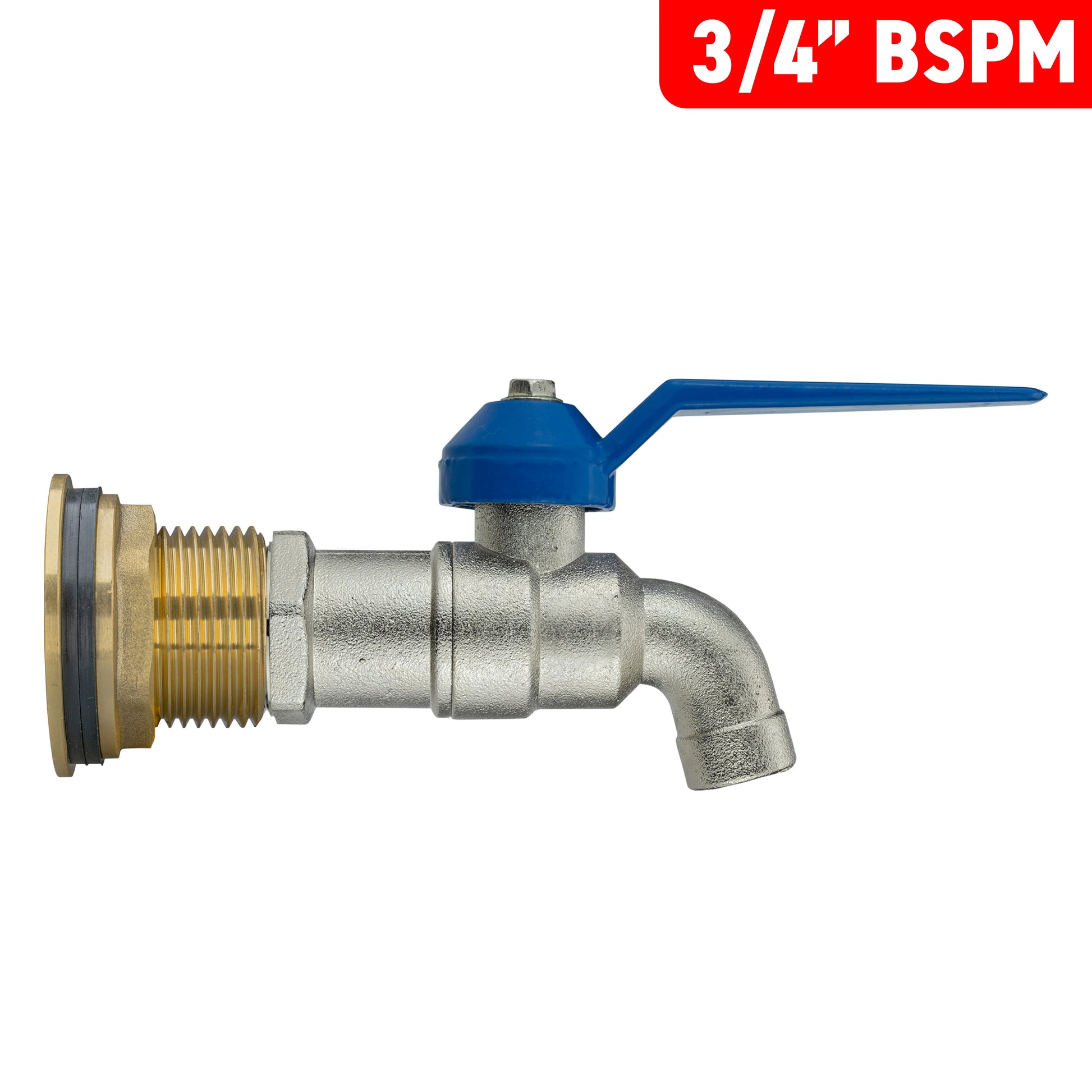 AP Supplies Water Butt Brass Kit 3/4" with Simple Lever Tap and Drill Bit