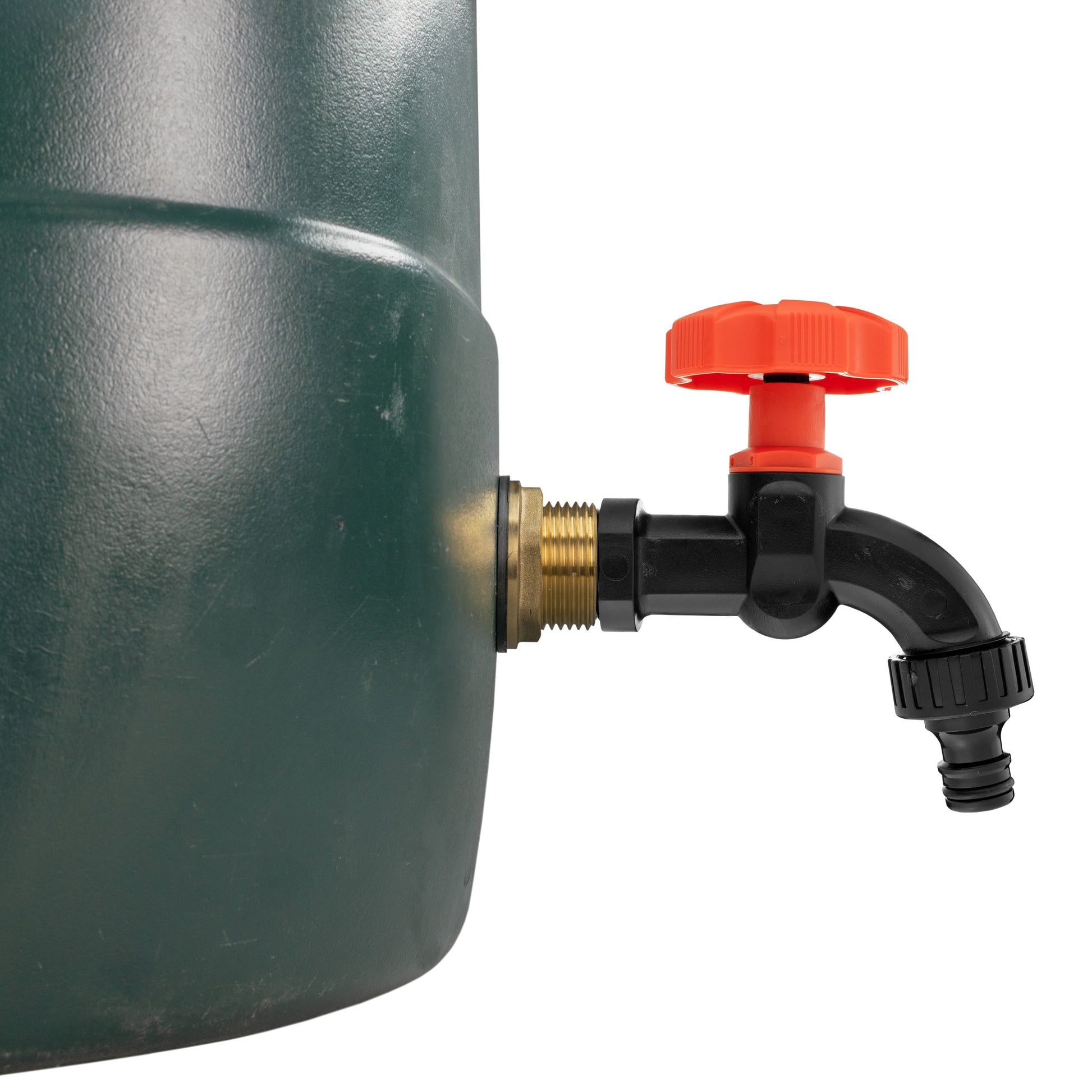 AP Supplies Water Butt Brass Kit 3/4" with Black Dial Tap and Drill Bit