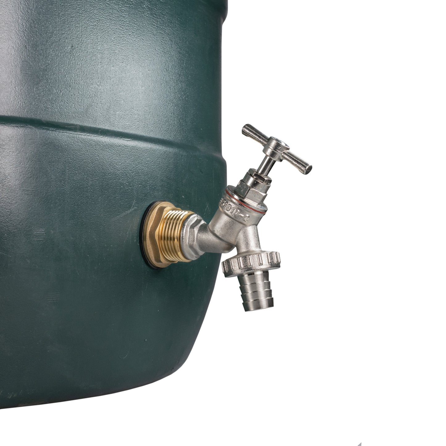 Water Butt Brass Kit 3/4in with Nickel Plated Brass Barbed Tap Hose Pipe Fitting