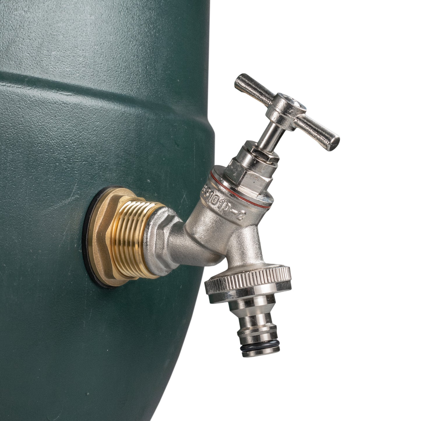 Water Butt Brass Kit 3/4in with Nickel Plated Brass Quick Connect Tap