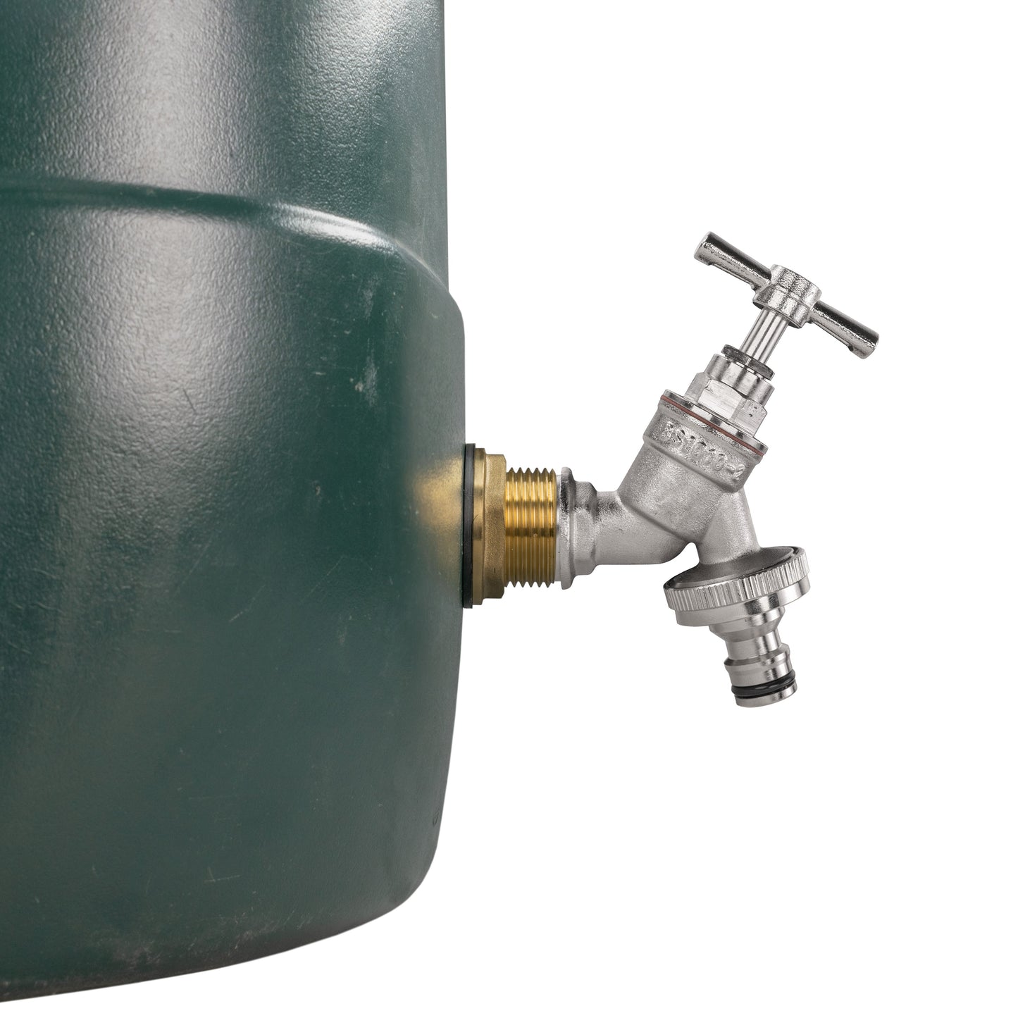 AP Supplies Water Butt Brass Kit 3/4" with Nickel Plated Brass Quick Connect Tap and Drill Bit