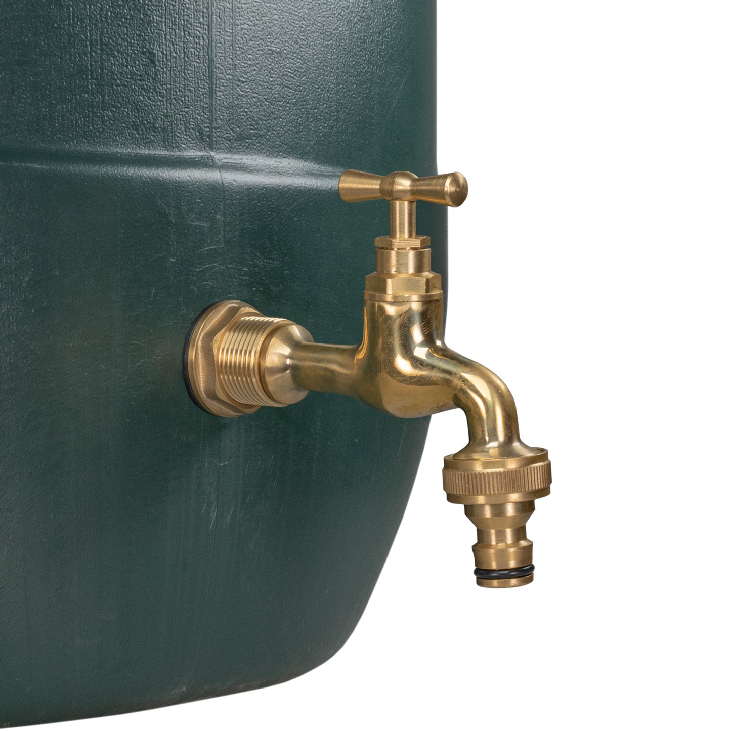 AP Supplies Water Butt Brass Kit 3/4" with Quick Connect Polished Brass Tap and Drill Bit