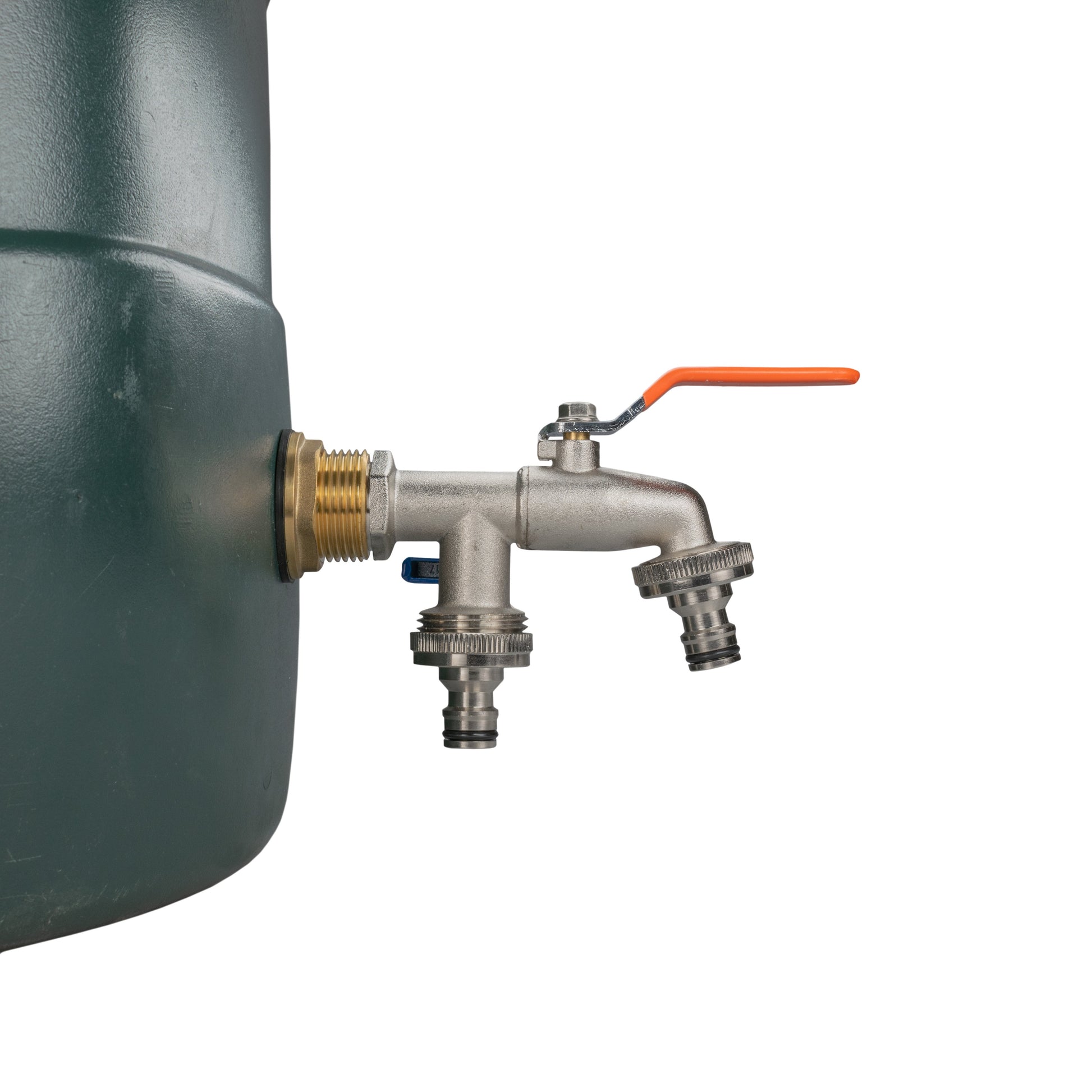 AP Supplies Water Butt Brass Kit 3/4" with Double Quick Connect Tap and Drill Bit