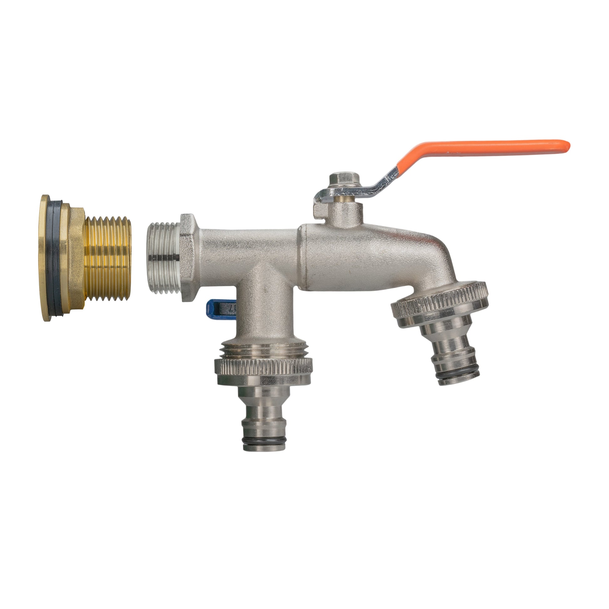 AP Supplies Water Butt Brass Kit 3/4" with Double Quick Connect Tap and Drill Bit