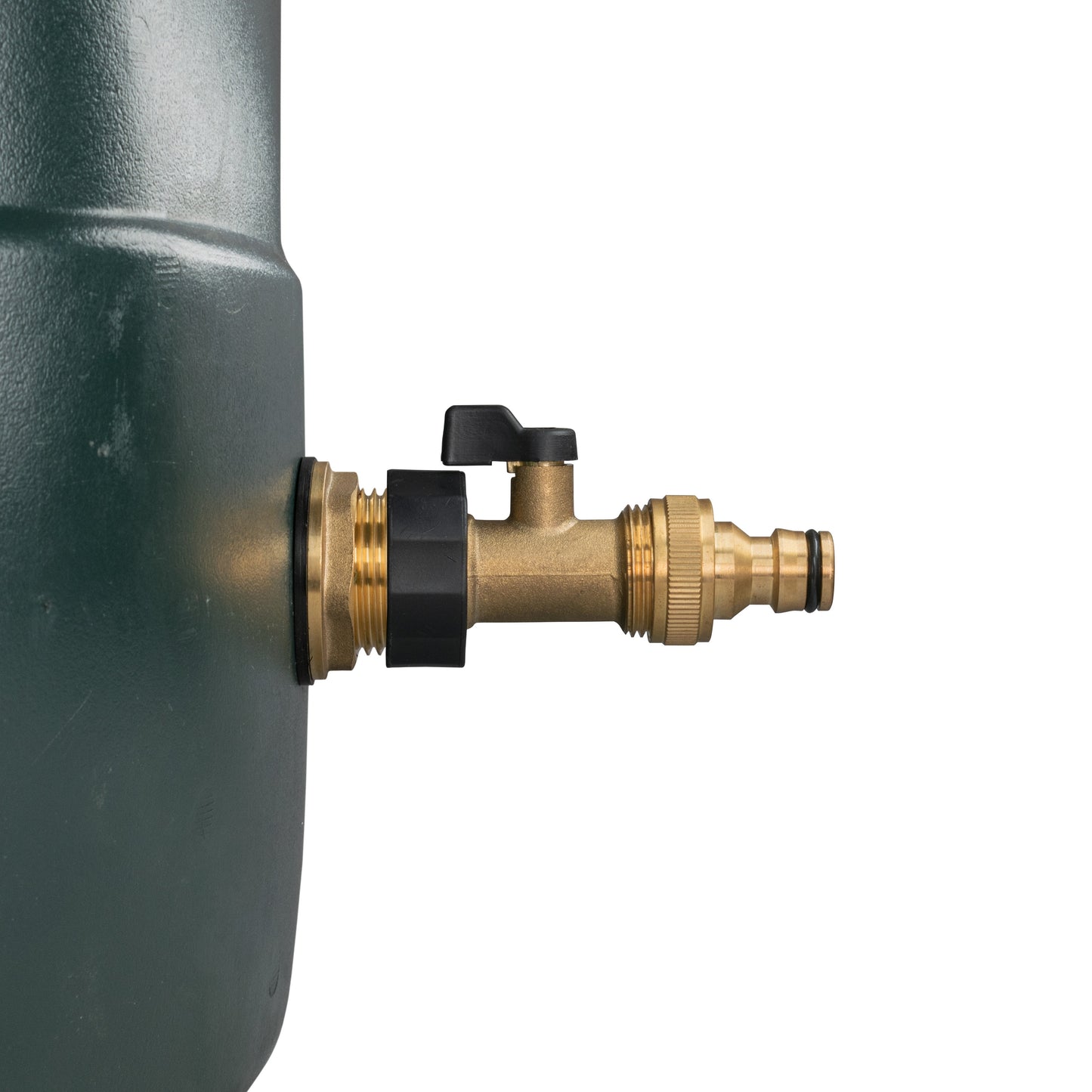 AP Supplies Water Butt Brass Kit 3/4" with Brass Valve + Quick Connect and Drill Bit