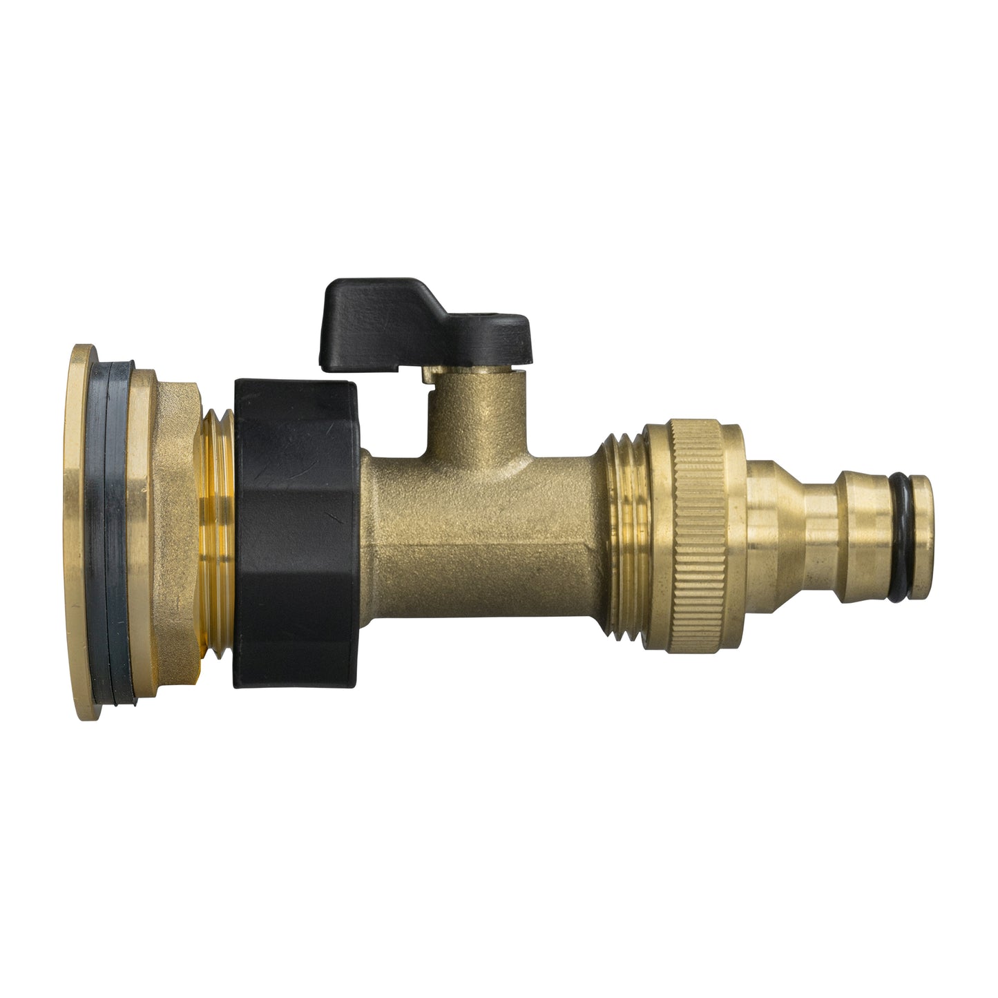 AP Supplies Water Butt Brass Kit 3/4" with Brass Valve + Quick Connect and Drill Bit