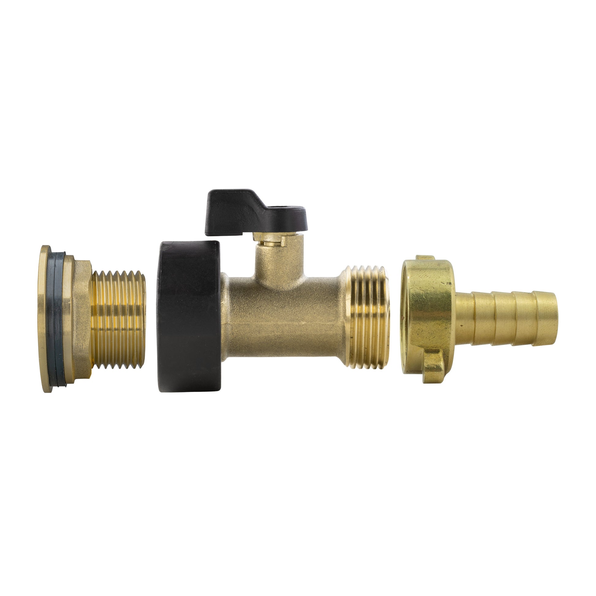 AP Supplies Water Butt Brass Kit 3/4" with Brass Valve + 13mm Barb and Drill Bit