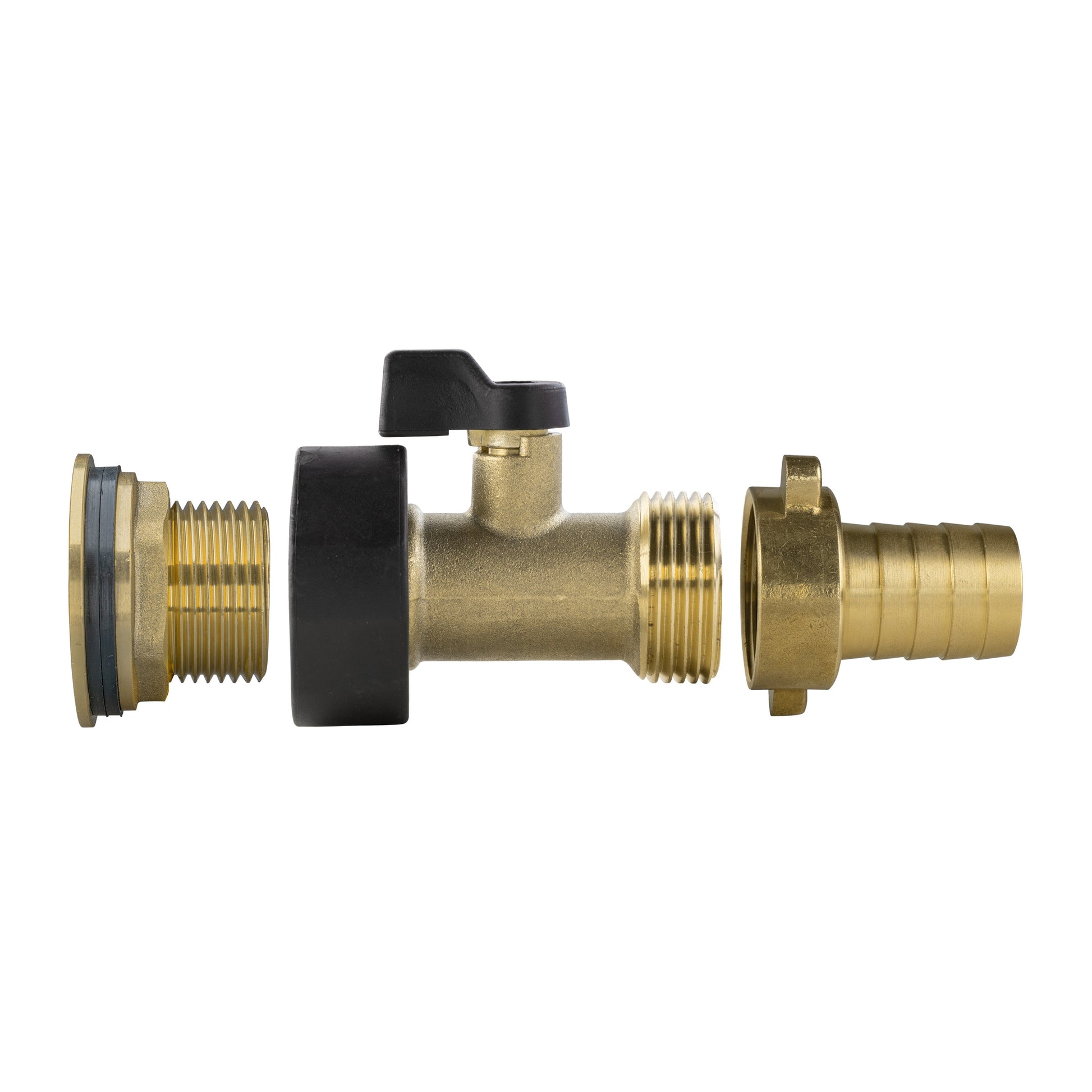 AP Supplies Water Butt Brass Kit 3/4" with Brass Valve + 19mm Barb and Drill Bit