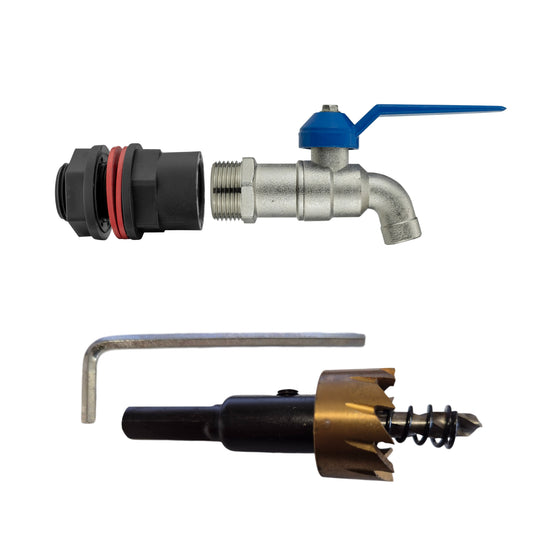 AP Supplies Water Butts Kit 1/2" With Standard Tap and Drill Bit