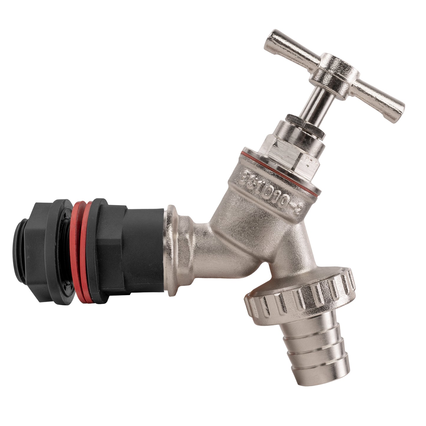 Water Butt Kit 1/2in with Nickel Plated Barbed Tap Hose Pipe Fitting Tap Adapter