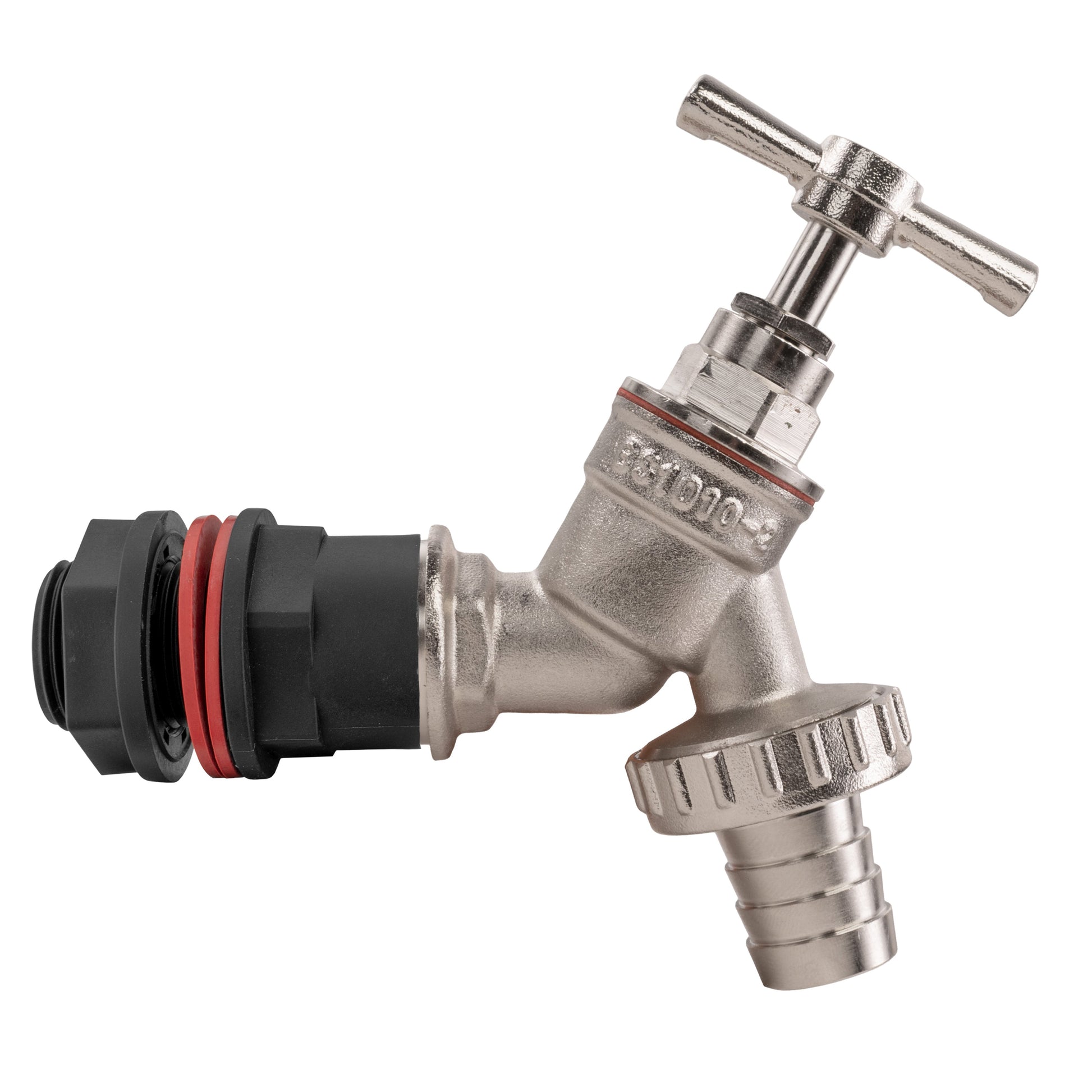 AP Supplies Water Butt Kit 1/2" with Nickel Plated Barbed Tap and Drill Bit