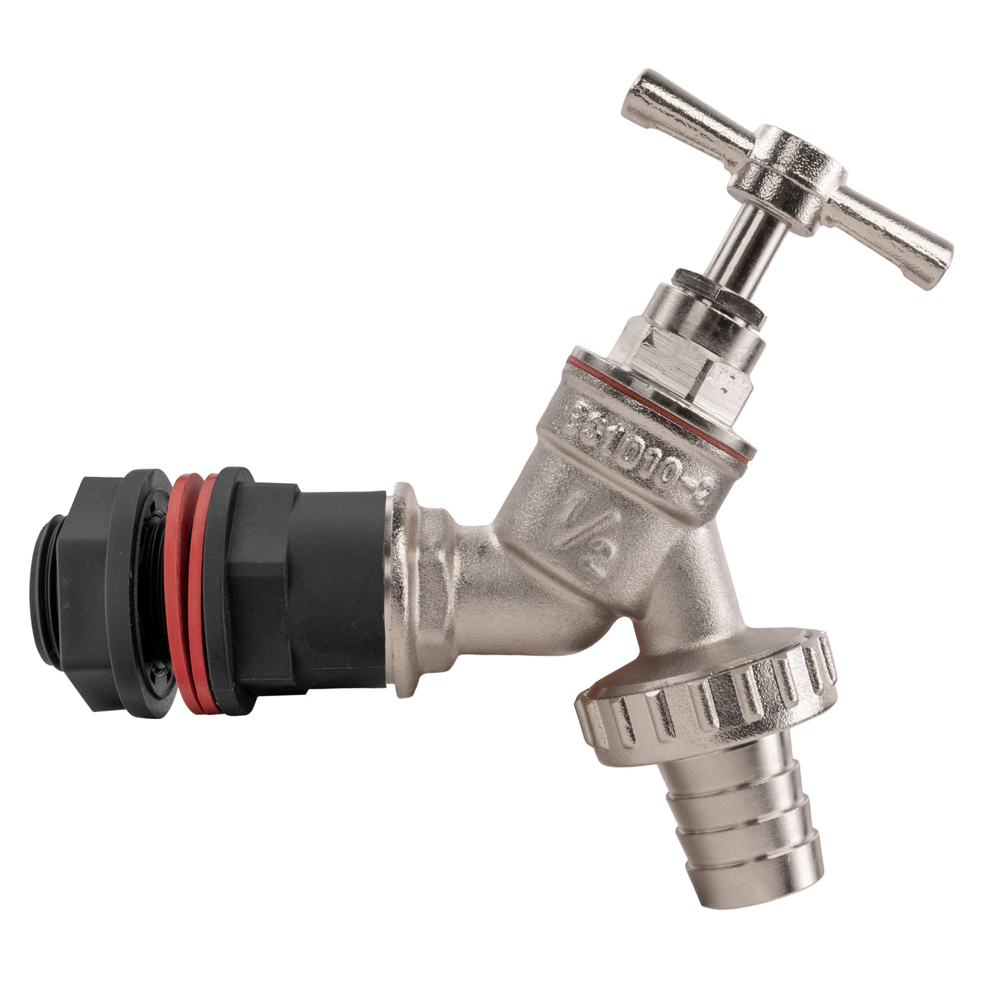 Water Butt Kit 1/2in with Nickel Plated Barbed Tap Hose Pipe Fitting Tap Adapter