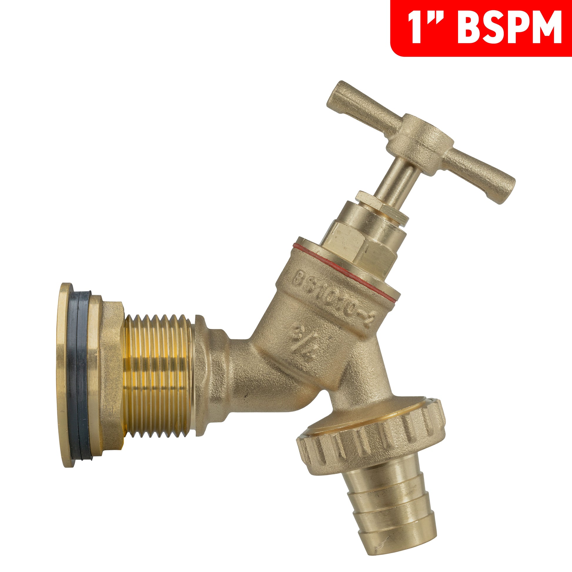 AP Supplies Water Butt Brass Kit 1" with Brass Barbed Tap and Drill Bit