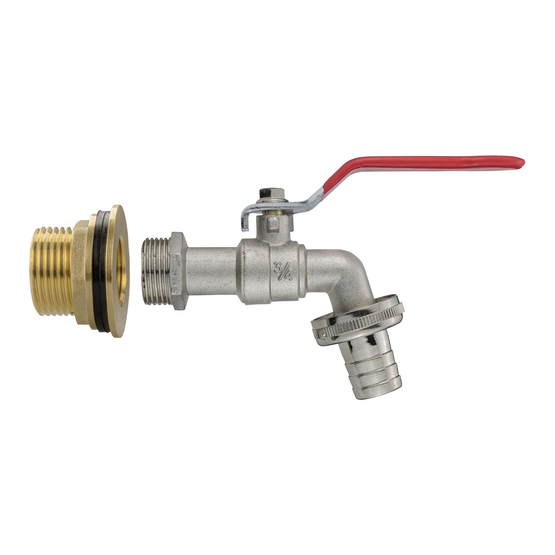 AP Supplies Water Butt Brass Kit 1" with Barbed Lever Tap and Drill Bit