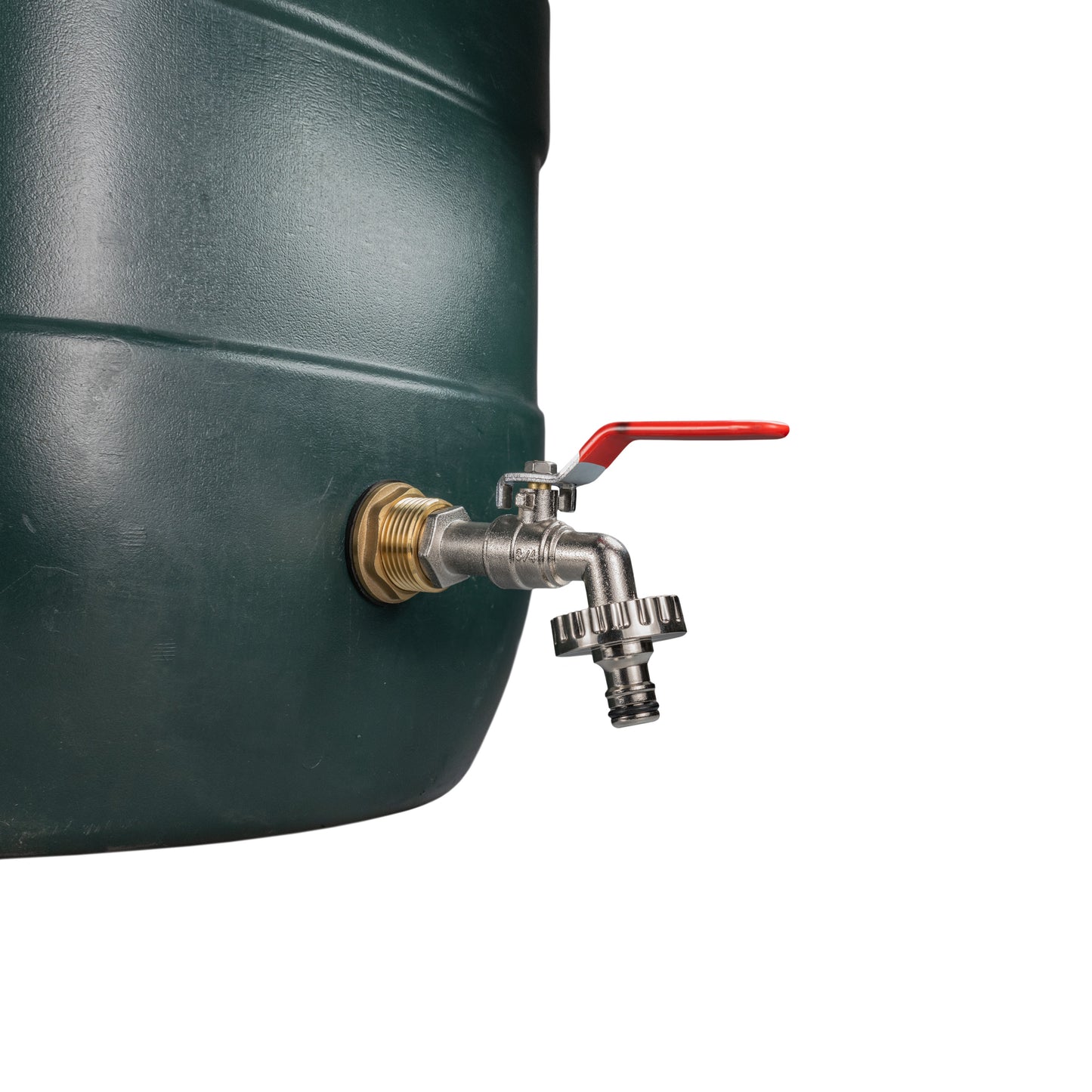 Water Butt Brass Kit 1in with Quick Connect Lever Tap for DIY Workshop Accessory
