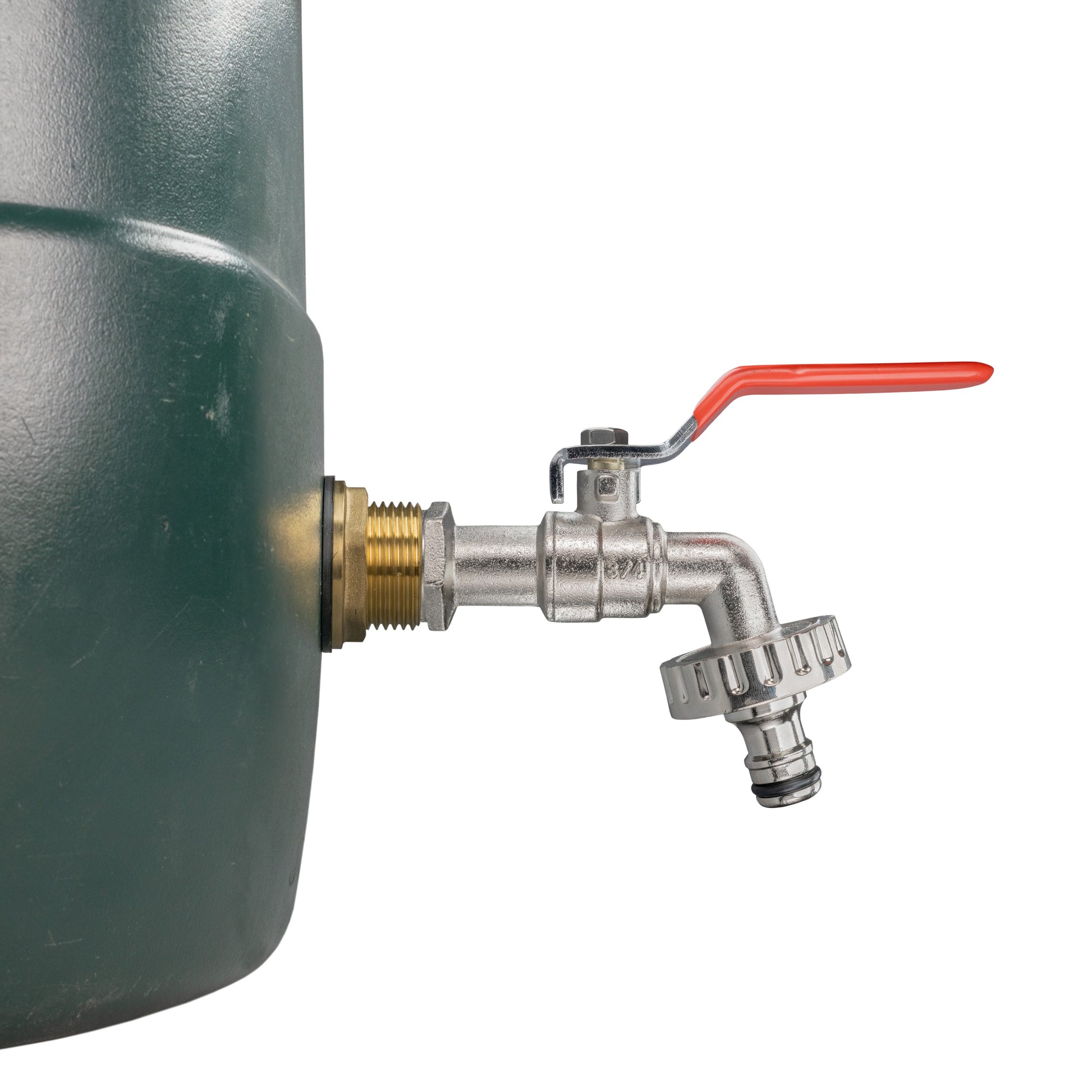 AP Supplies Water Butt Brass Kit 1" with Quick Connect Lever Tap and Drill Bit