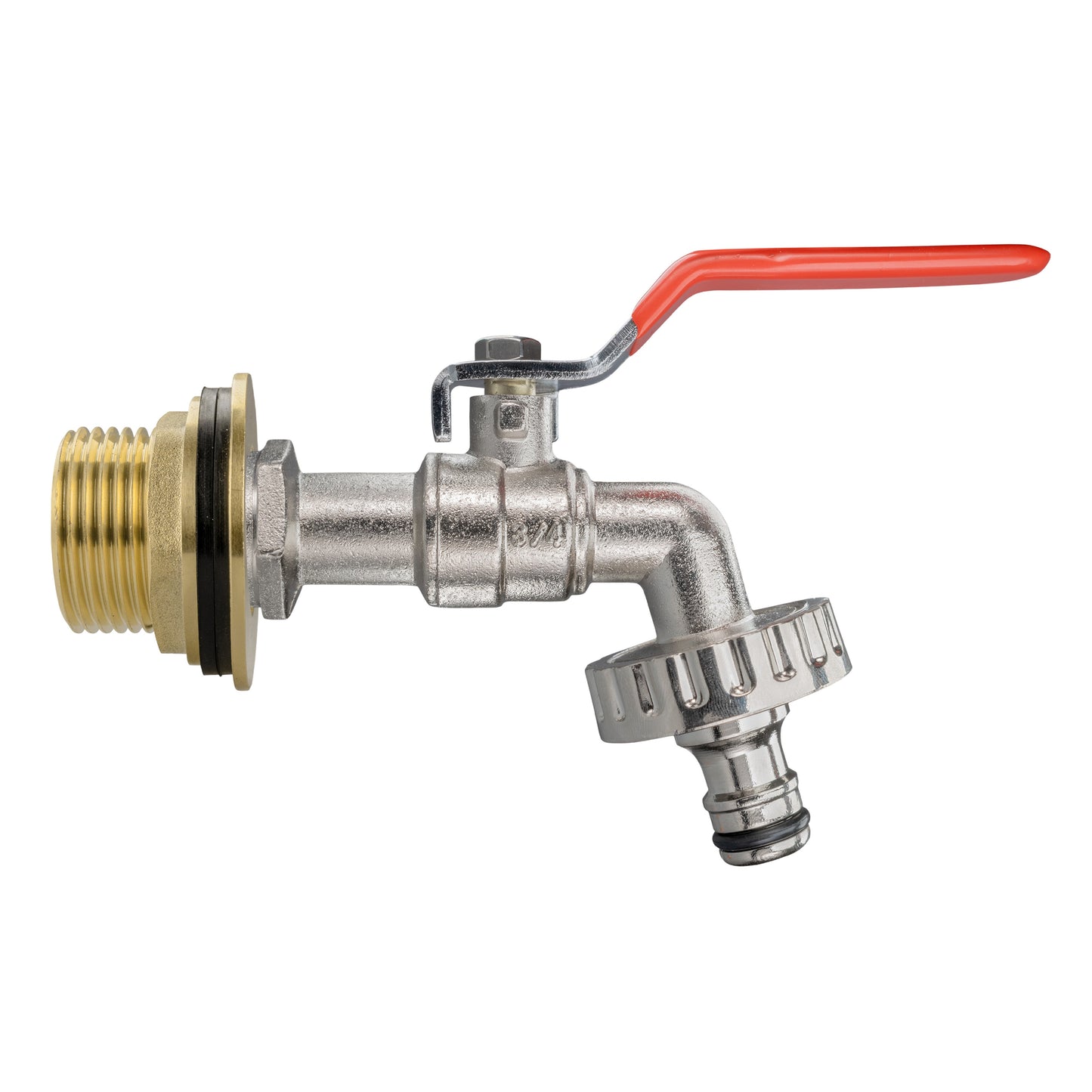 Water Butt Brass Kit 1in with Quick Connect Lever Tap for DIY Workshop Accessory