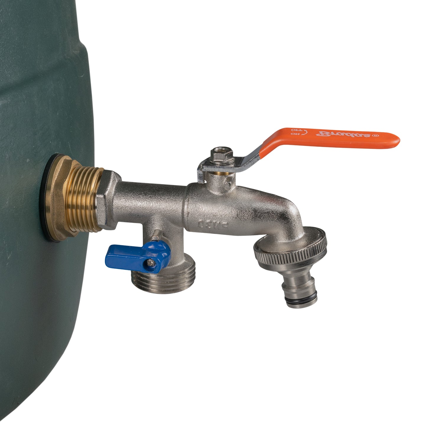 AP Supplies Water Butt Brass Kit 1" with Double Tap and Drill Bit