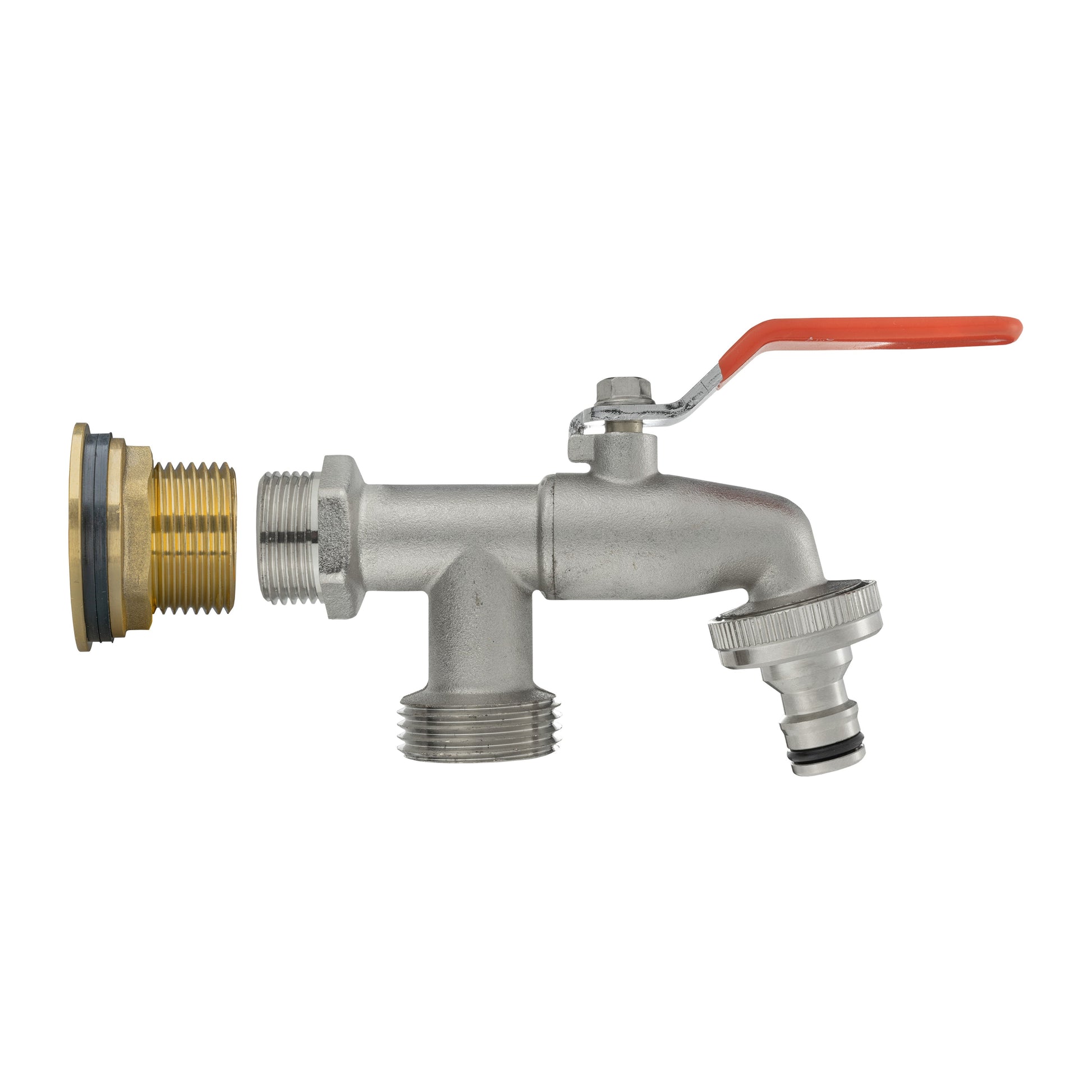 AP Supplies Water Butt Brass Kit 1" with Double Tap and Drill Bit