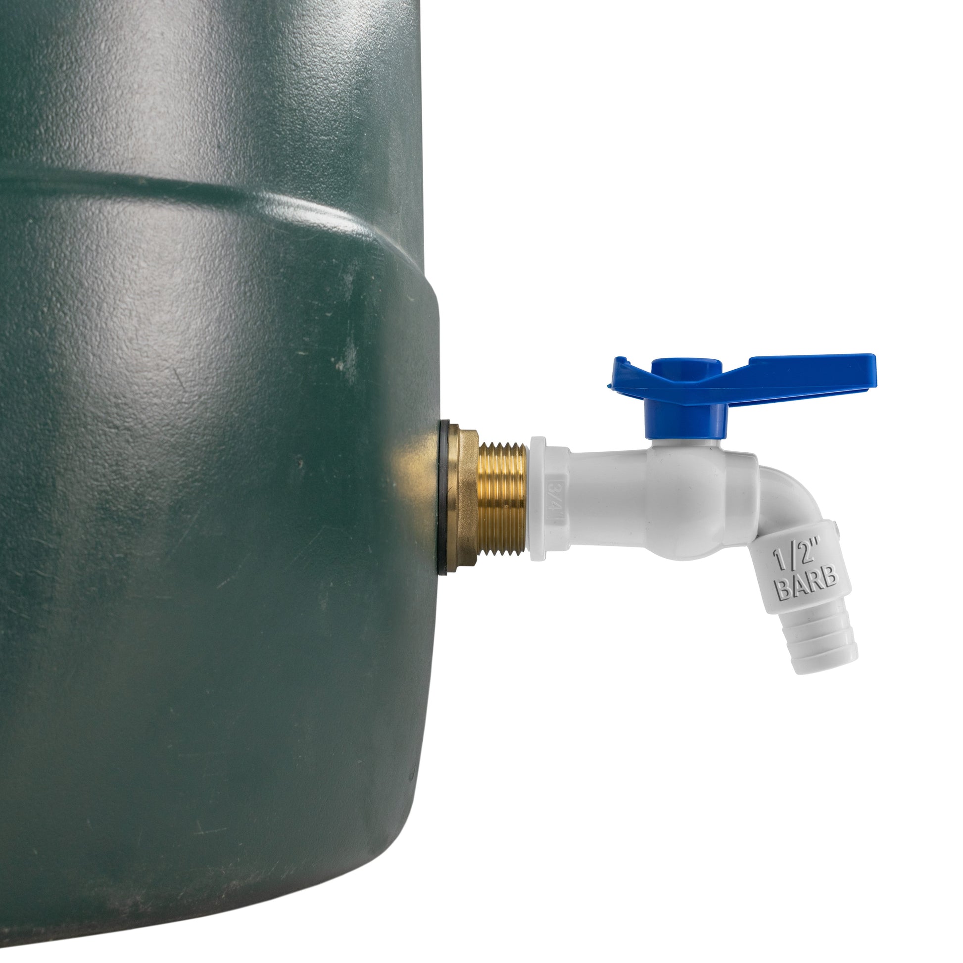 AP Supplies Water Butt Brass Kit 1" with White PVC Tap and Drill Bit