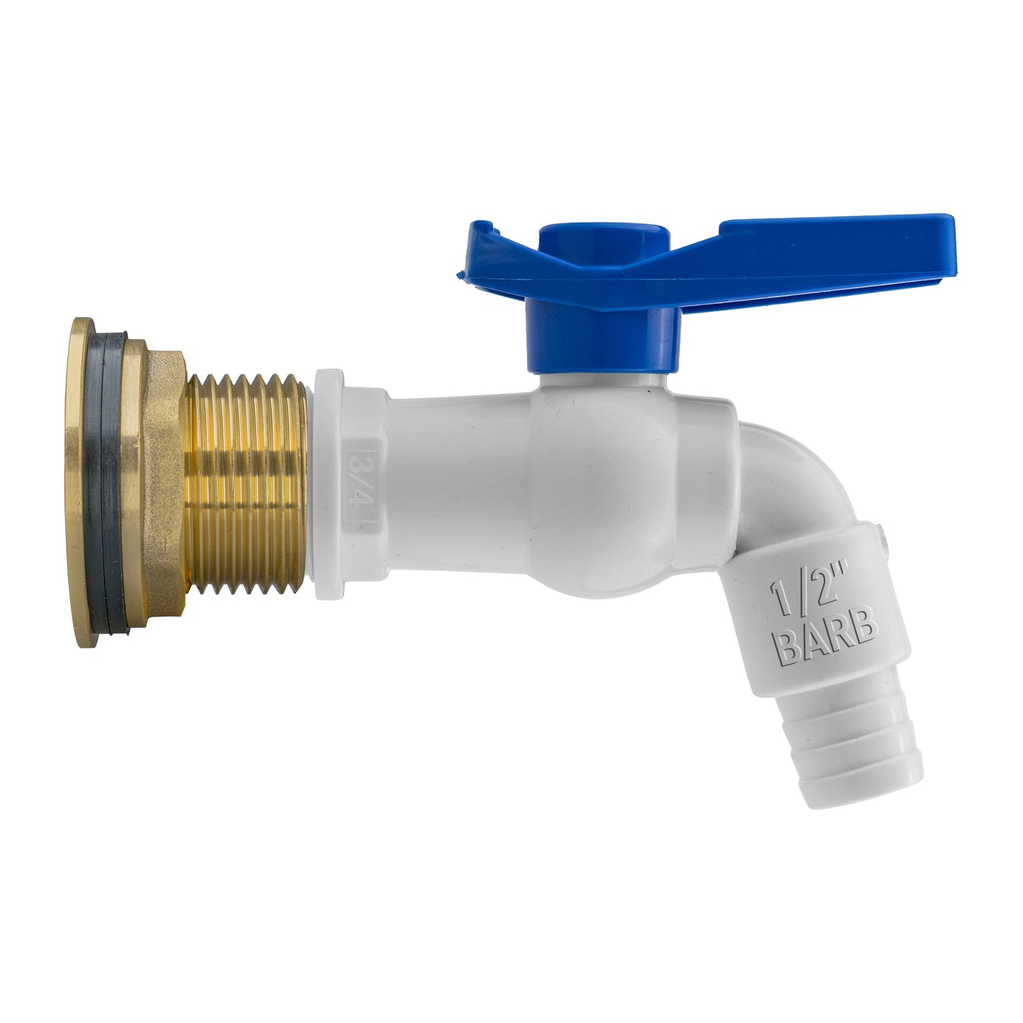 AP Supplies Water Butt Brass Kit 1" with White PVC Tap and Drill Bit