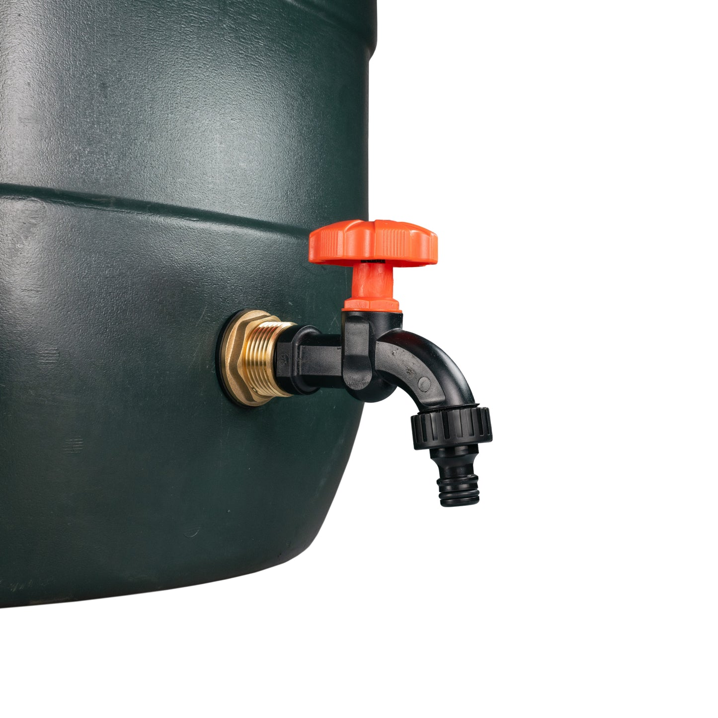AP Supplies Water Butt Brass Kit 1" with Black Dial Tap and Drill Bit