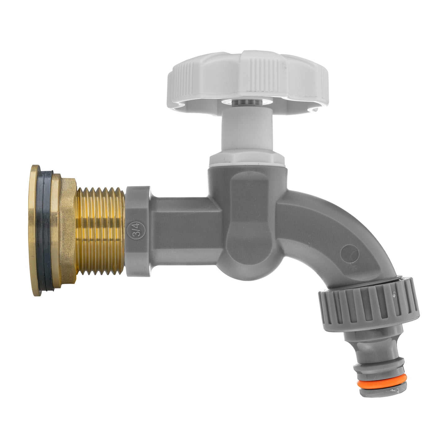 AP Supplies Water Butt Brass Kit 1" with Grey Dial Tap and Drill Bit