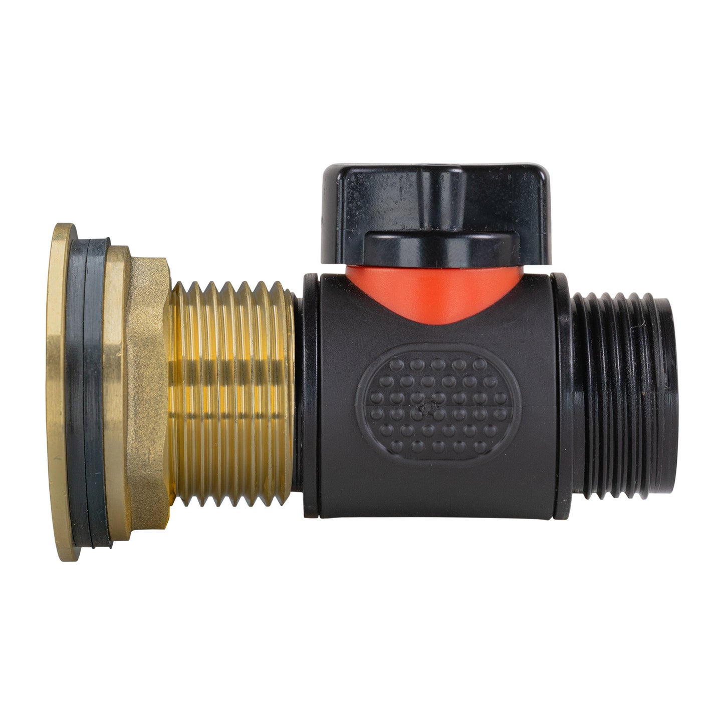 Water Butt Brass Kit 1in with 3/4in BSP In-Line Valve for DIY Workshop Accessory