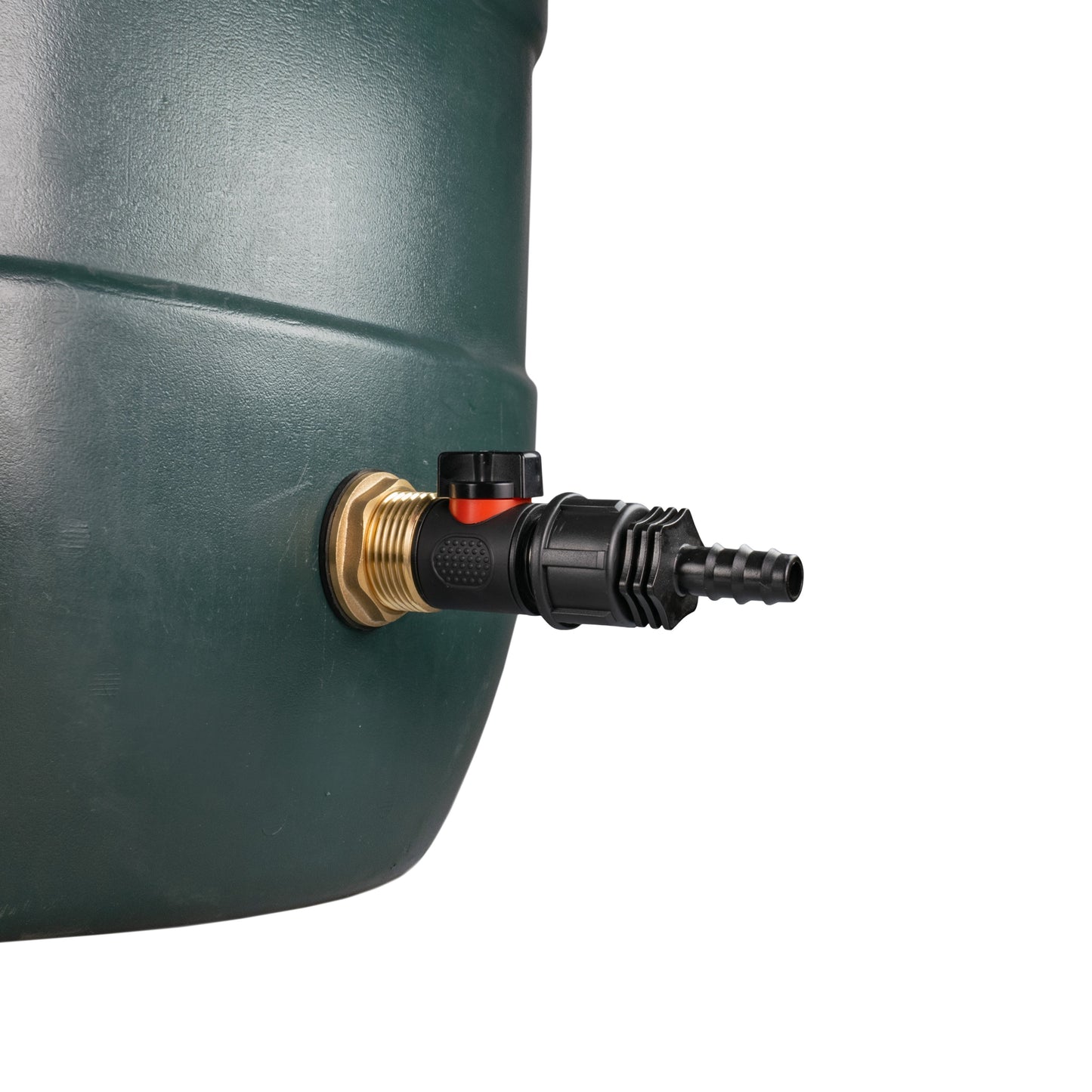 Water Butt Brass Kit 1in with In-Line Valve + 16mm Barb for Outdoor Watering Kit