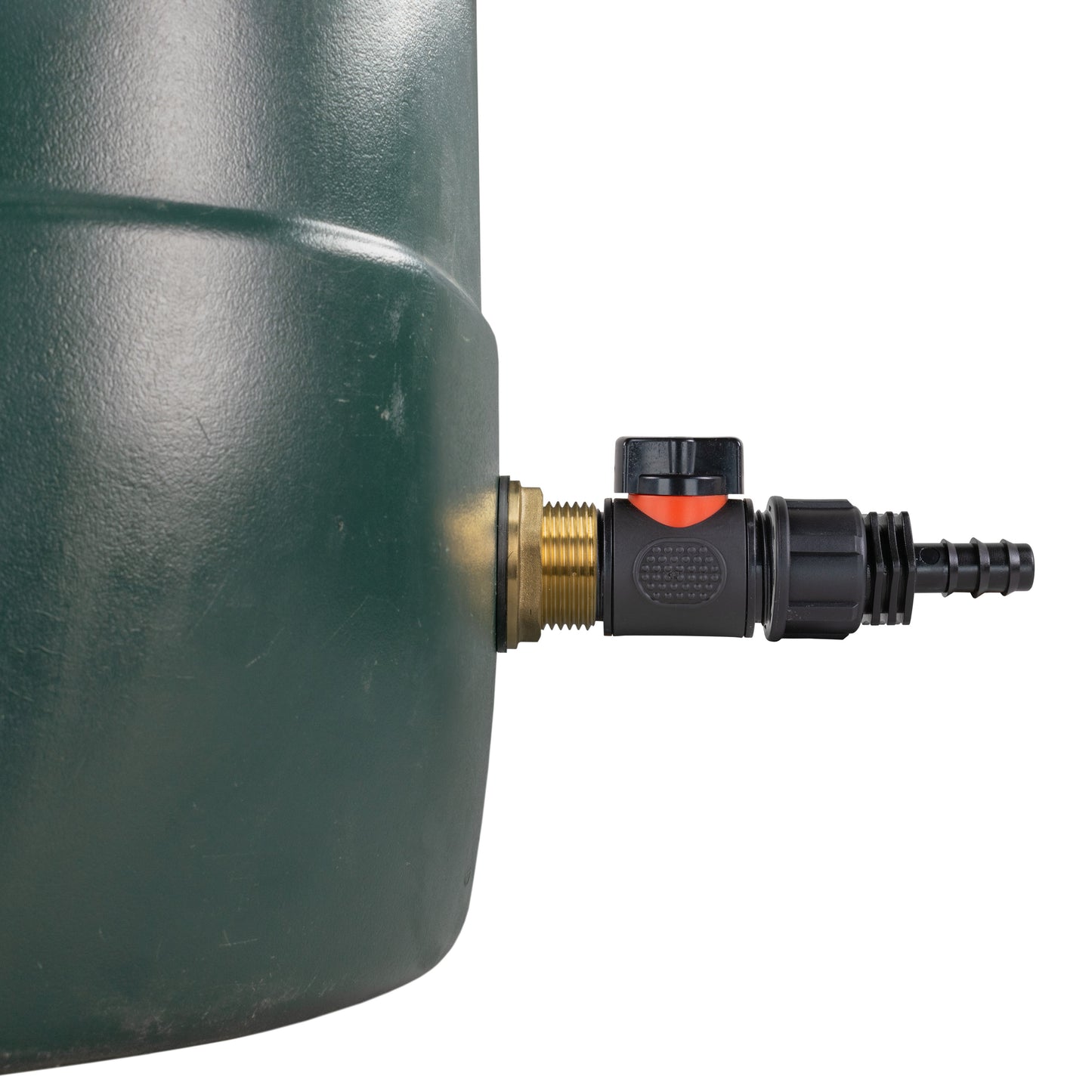 Water Butt Brass Kit 1in with In-Line Valve + 16mm Barb for Outdoor Watering Kit