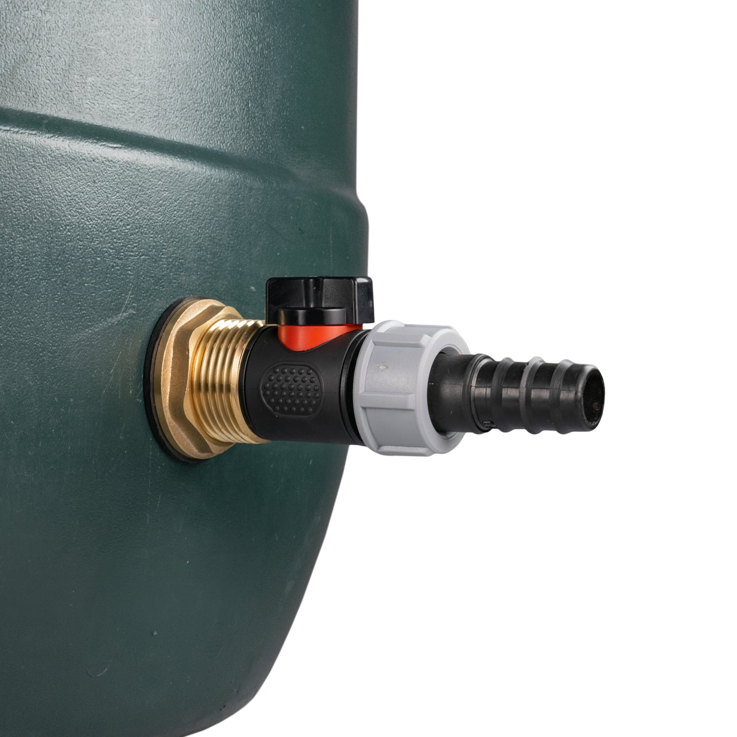 Water Butt Brass Kit 1in with In-Line Valve + 20mm Barb for Outdoor Watering Kit