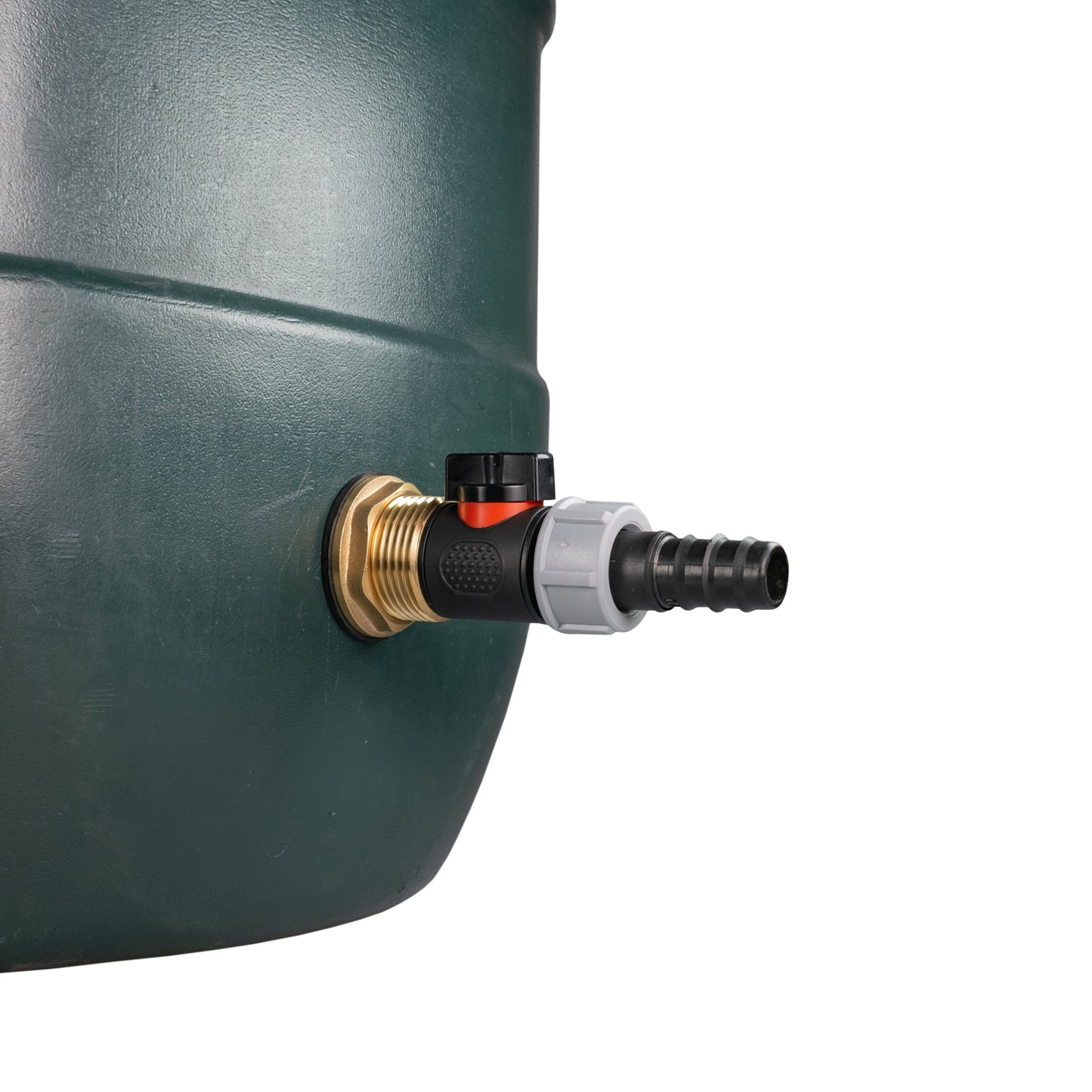 Water Butt Brass Kit 1in with In-Line Valve + 20mm Barb for Outdoor Watering Kit