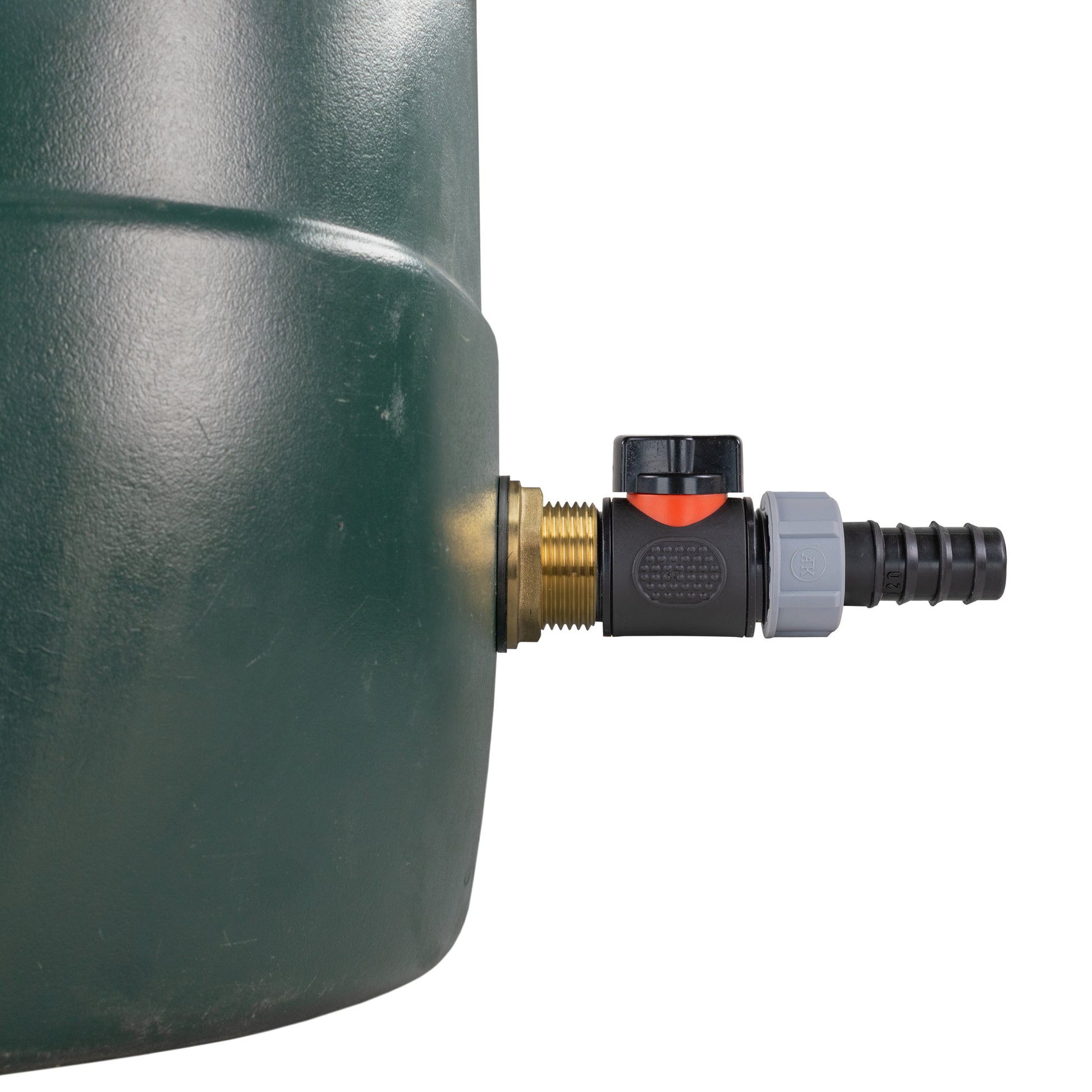AP Supplies Water Butt Brass Kit 1" with In-Line Valve + 20mm Barb and Drill Bit