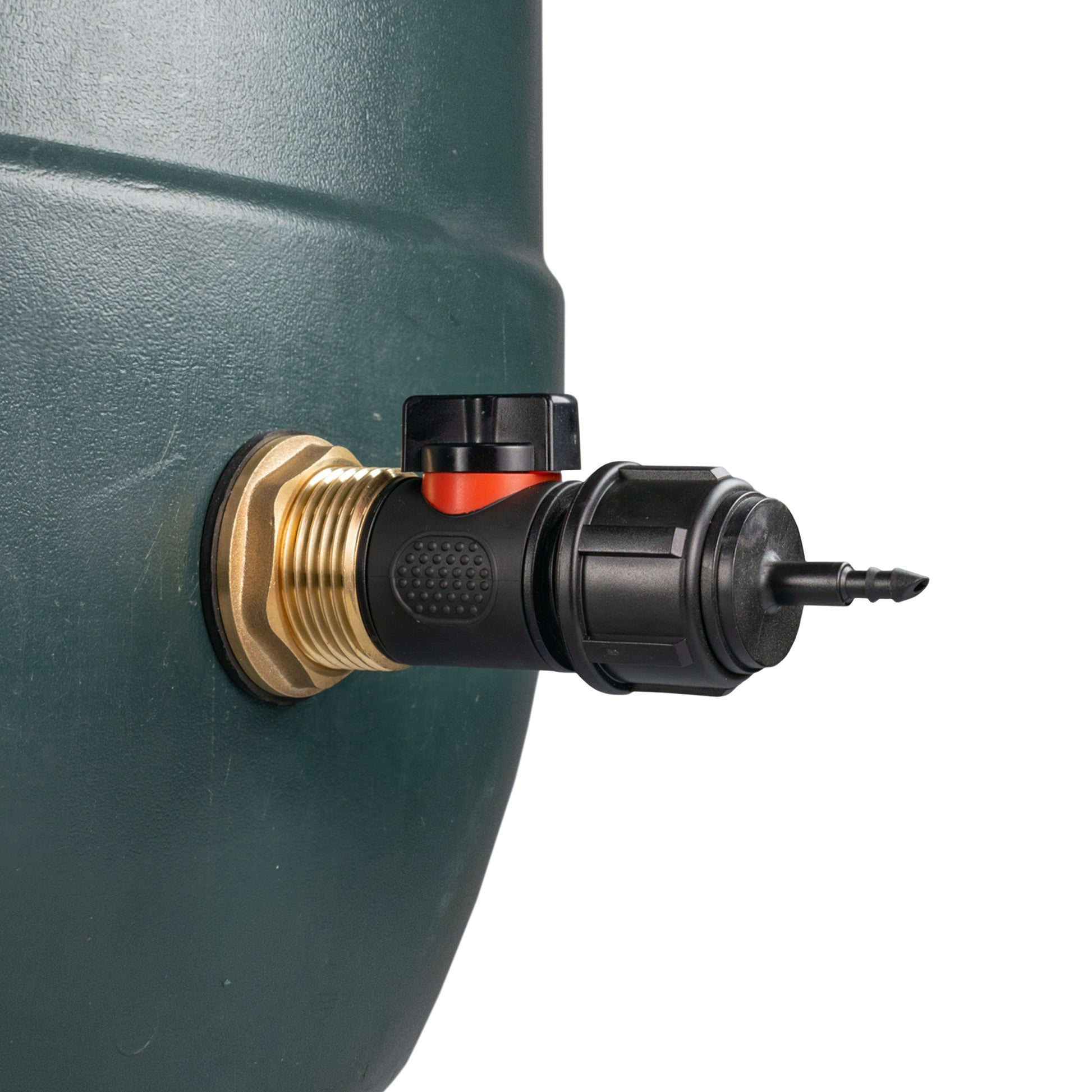 AP Supplies Water Butt Brass Kit 1" with In-Line Valve + 4mm Barb and Drill Bit