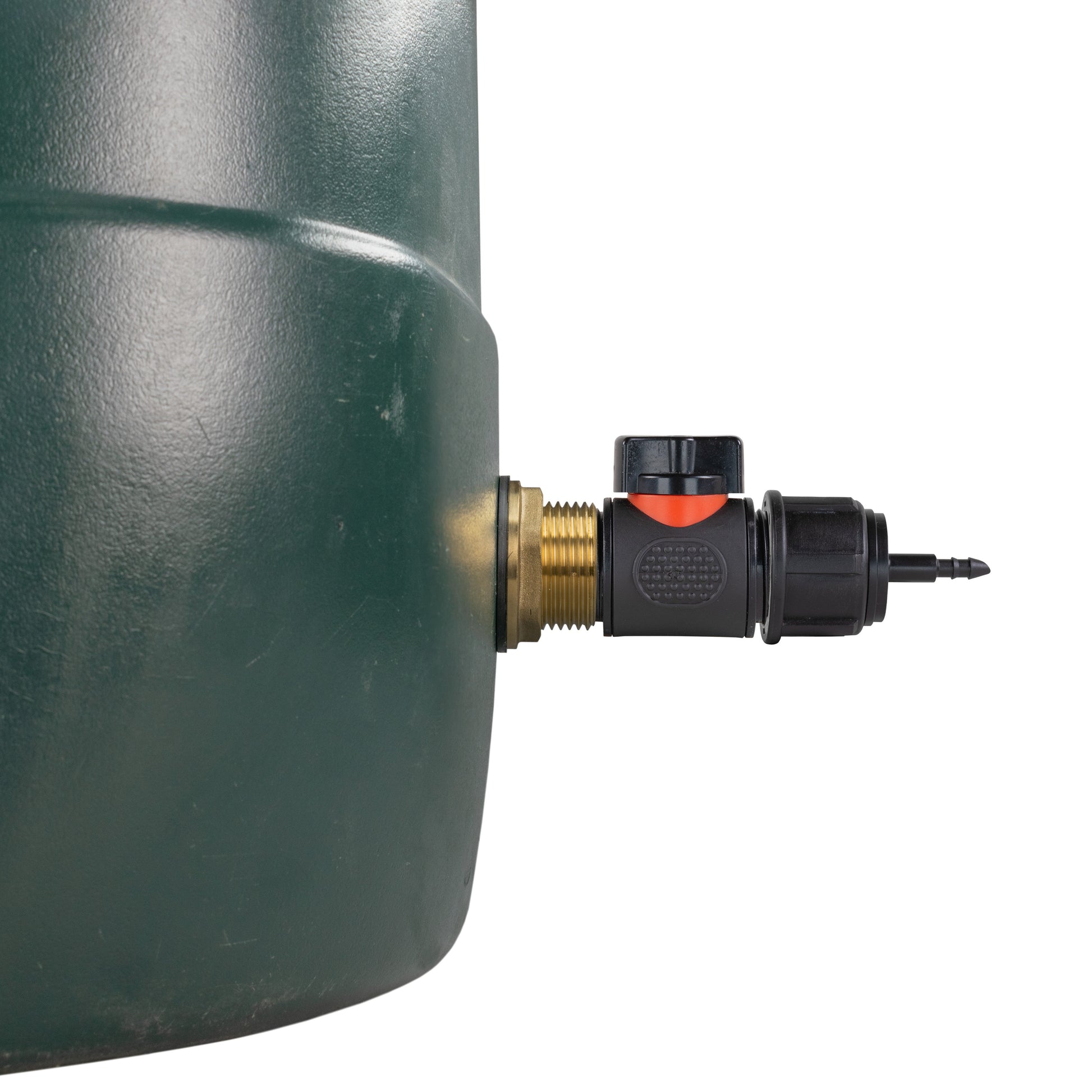 AP Supplies Water Butt Brass Kit 1" with In-Line Valve + 4mm Barb and Drill Bit