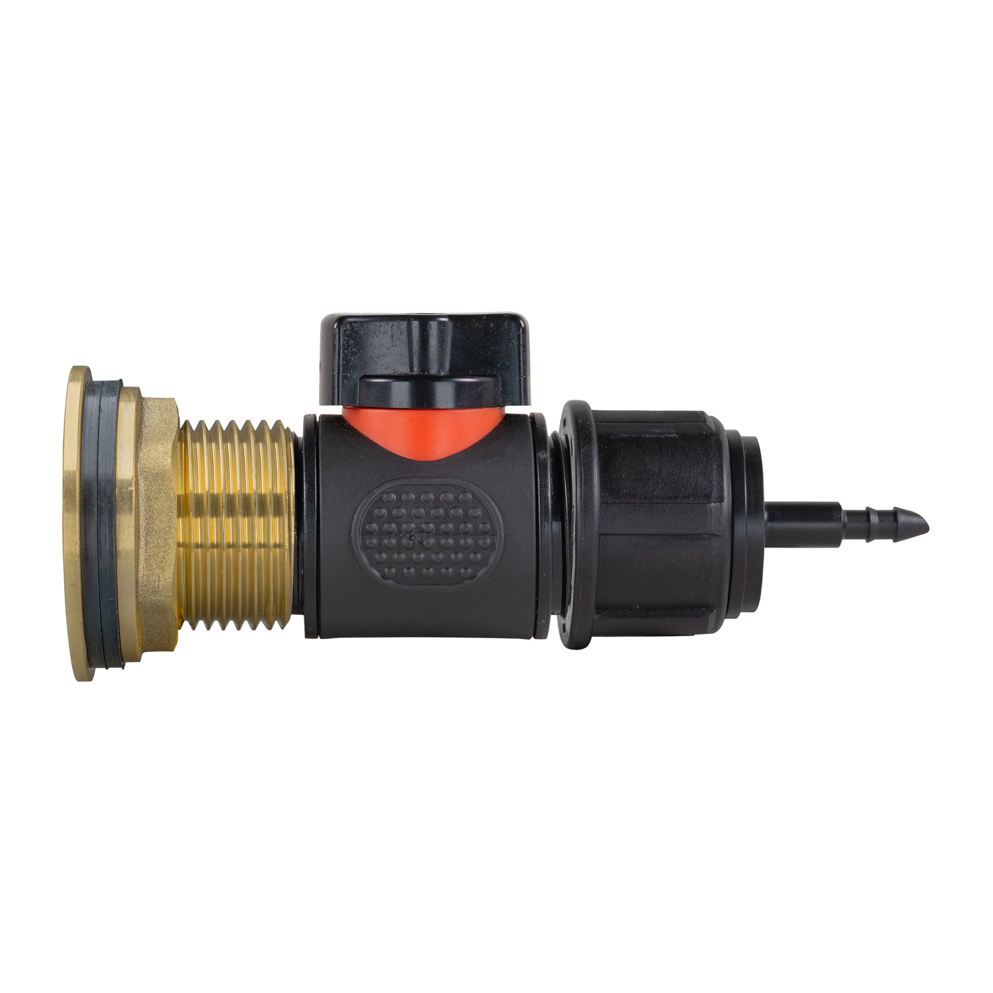 AP Supplies Water Butt Brass Kit 1" with In-Line Valve + 4mm Barb and Drill Bit