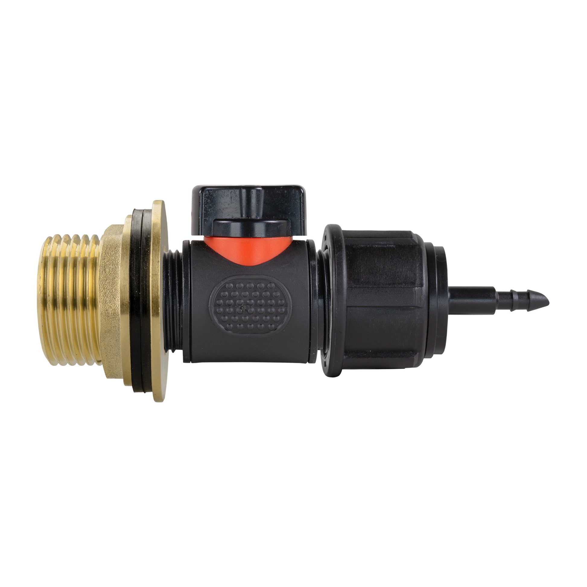 AP Supplies Water Butt Brass Kit 1" with In-Line Valve + 4mm Barb and Drill Bit